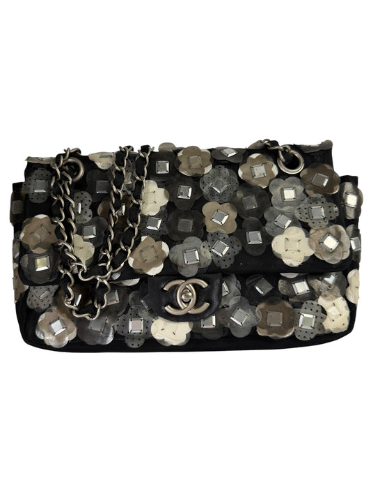 Chanel Mesh Flower Applique Flap T1021