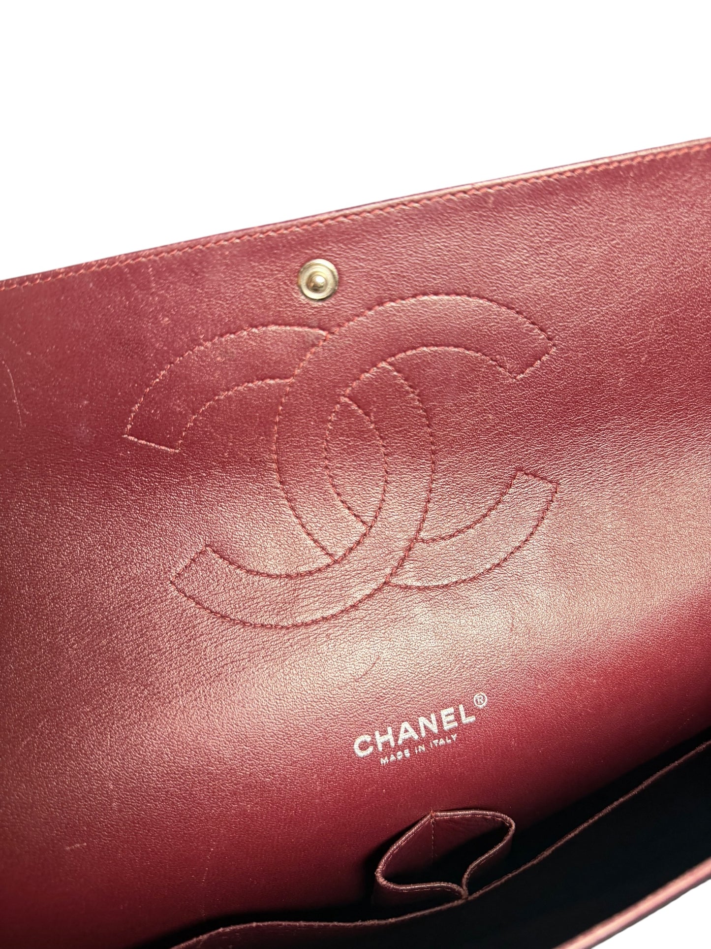 Chanel Double Flap Maxi Quilted Caviar Black Silver T1051