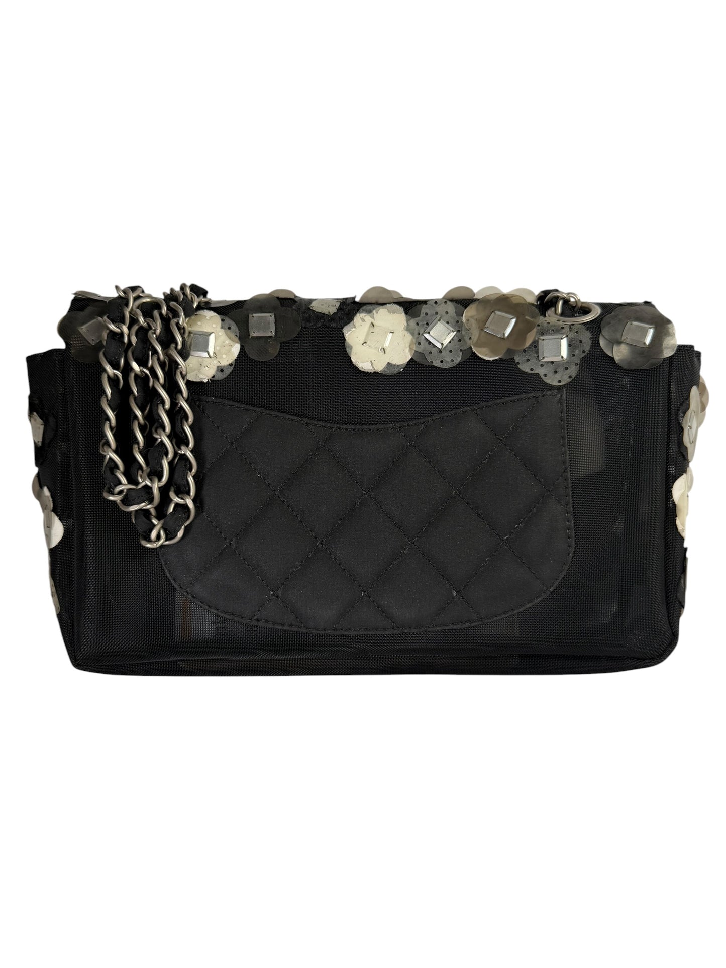 Chanel Mesh Flower Applique Flap T1021