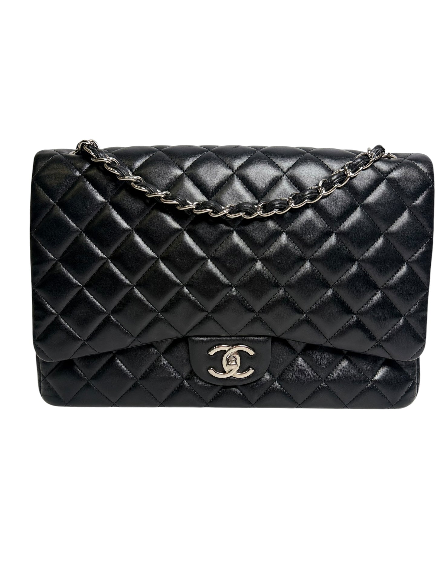 Chanel Classic Double Flap Bag Small Black Lambskin T1049