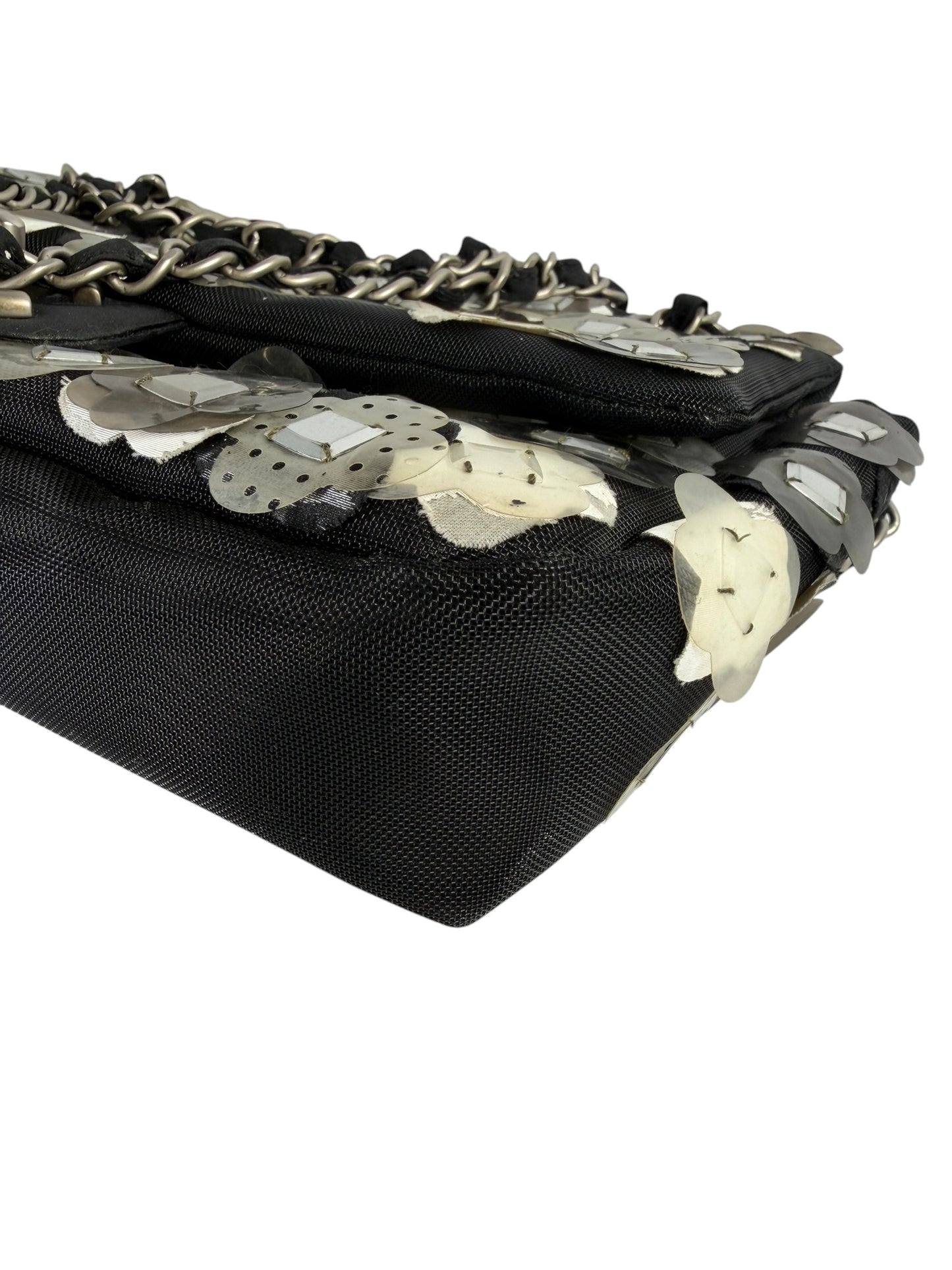 Chanel Mesh Flower Applique Flap T1021