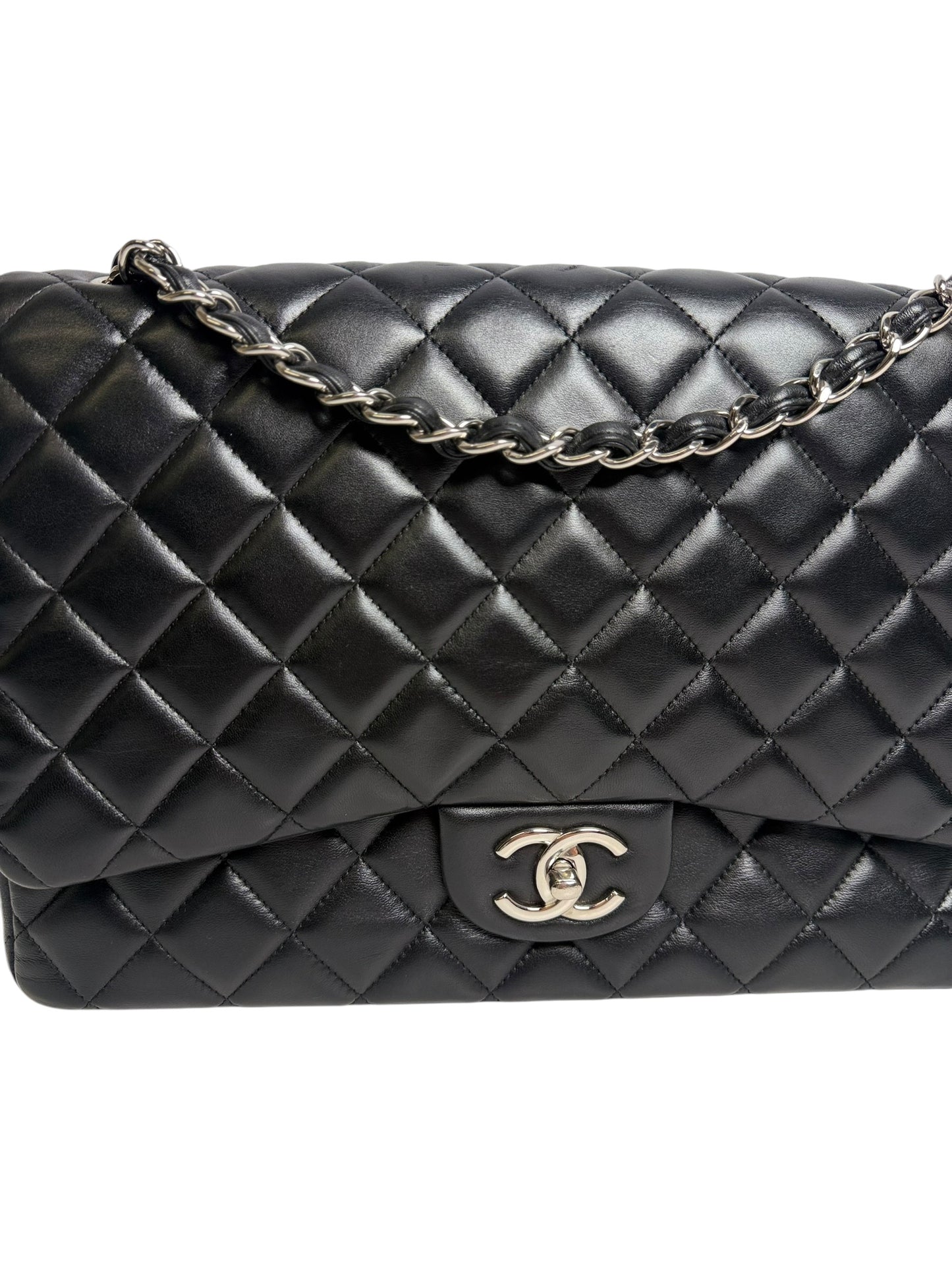 Chanel Classic Double Flap Bag Small Black Lambskin T1049