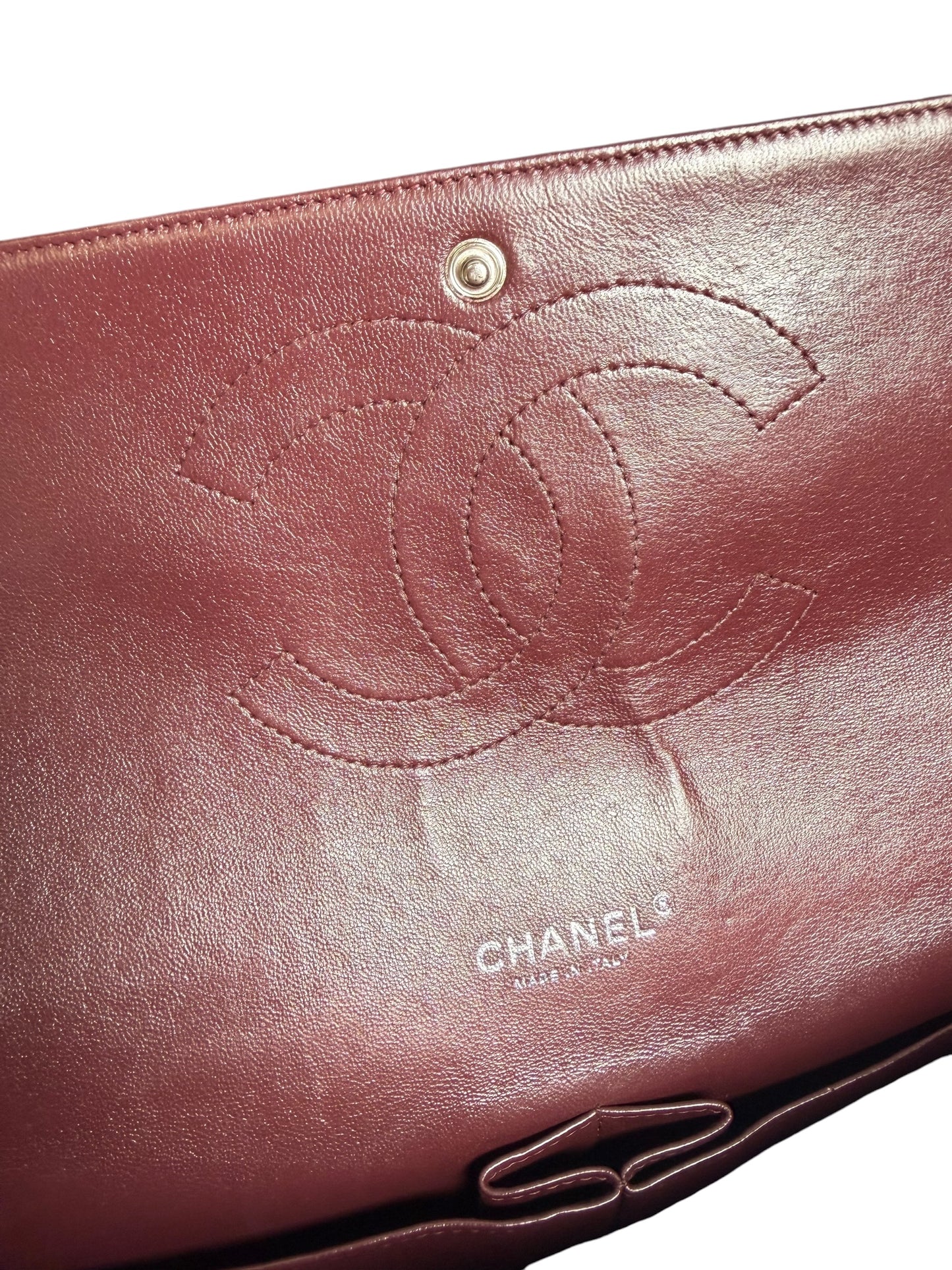 Chanel Double Flap Jumbo Black Lambskin T1046