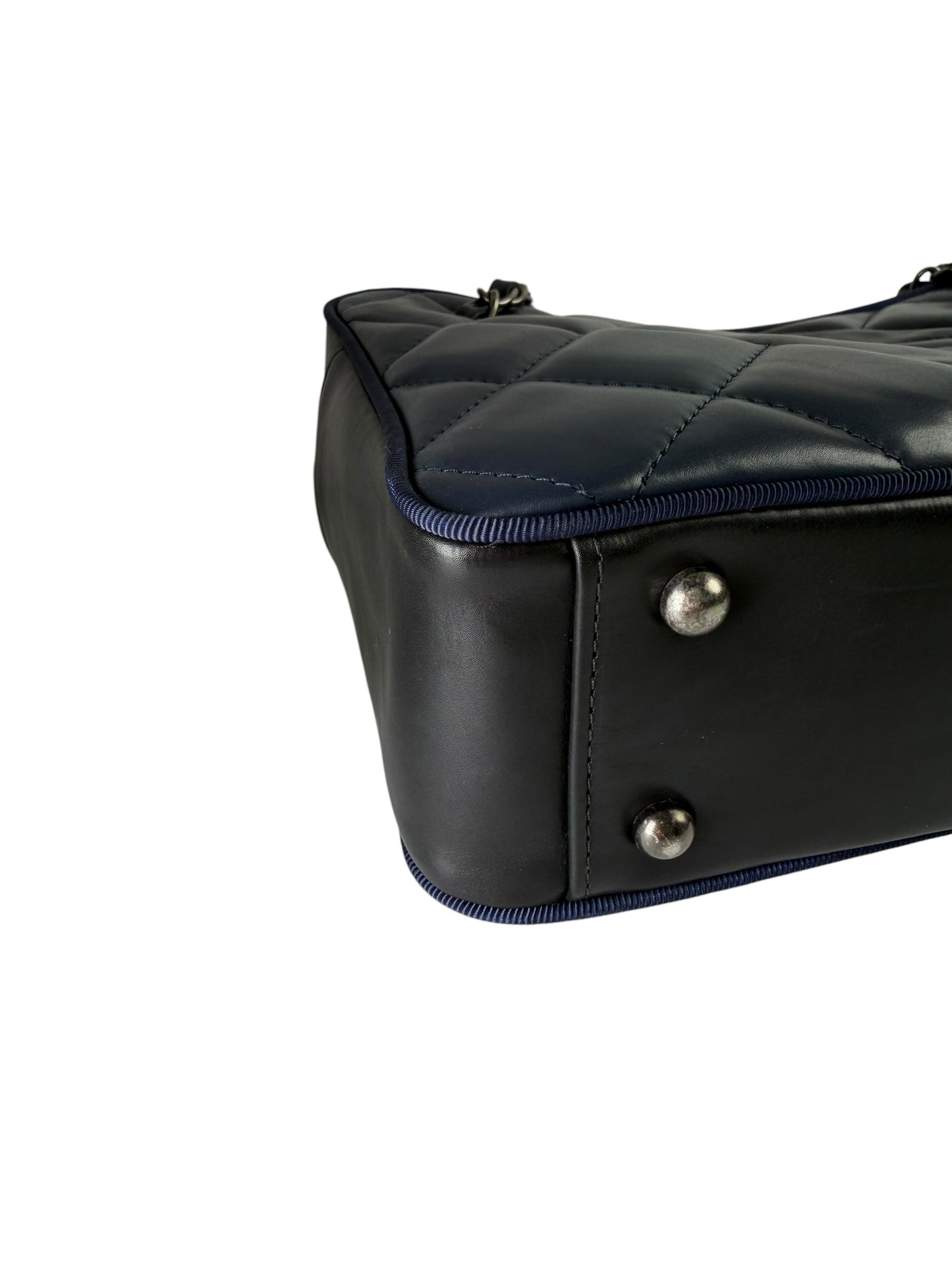 Chanel Navy Quilted Camera Bag T5761