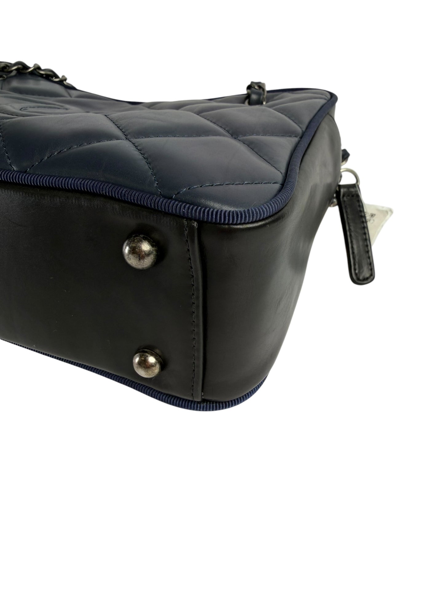 Chanel Navy Quilted Camera Bag T5761