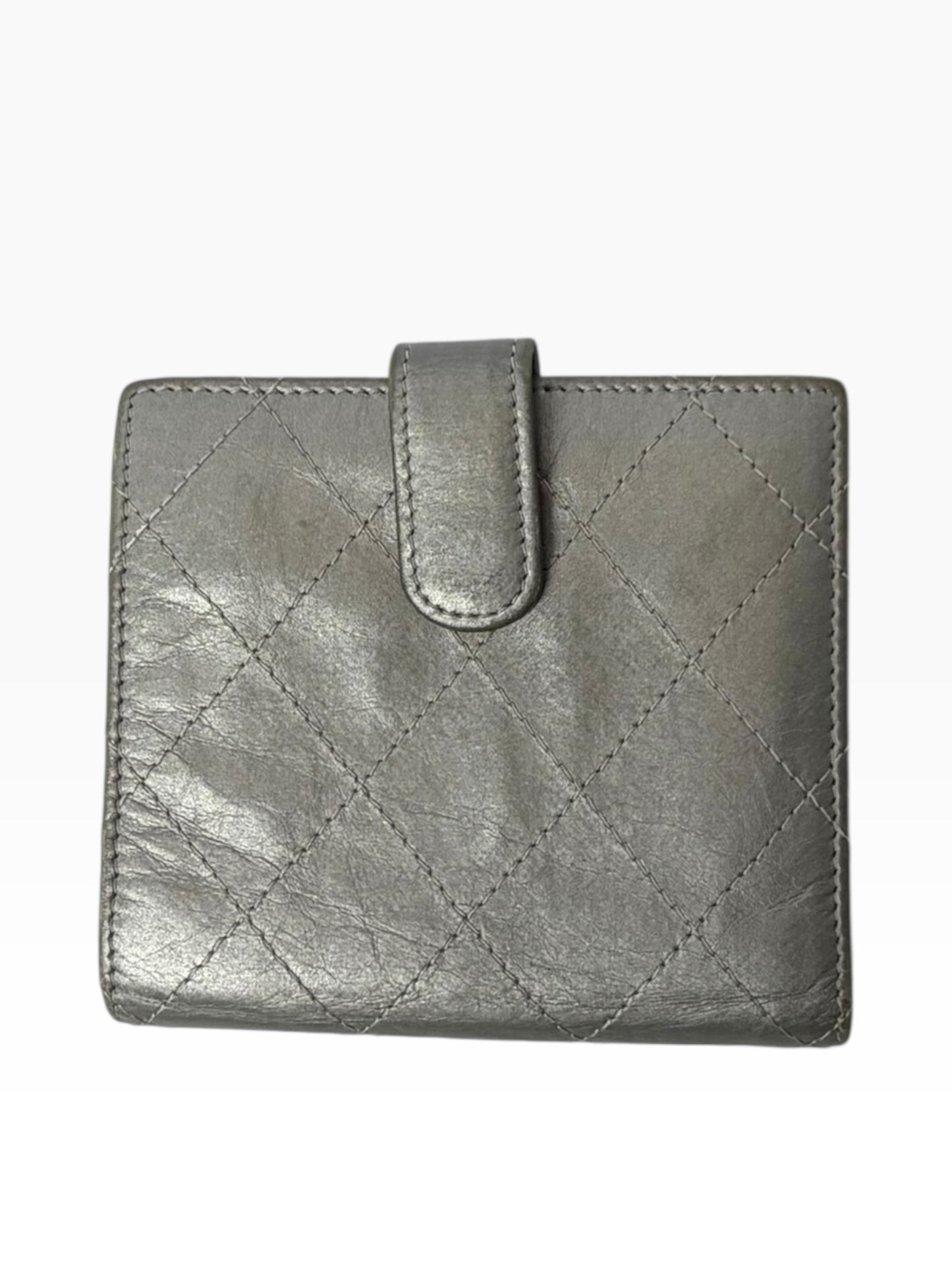 Chanel Silver Fold Wallet