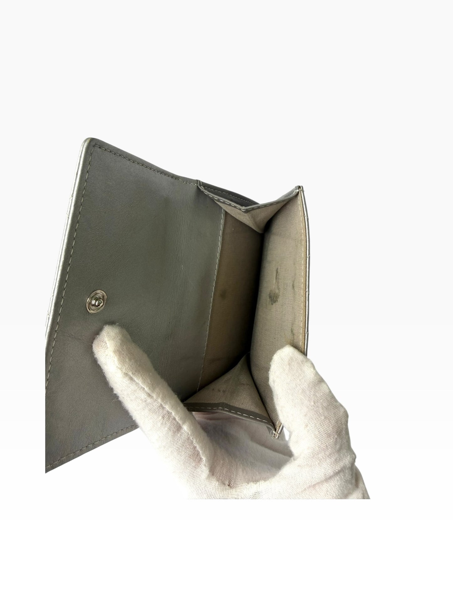 Chanel Silver Fold Wallet