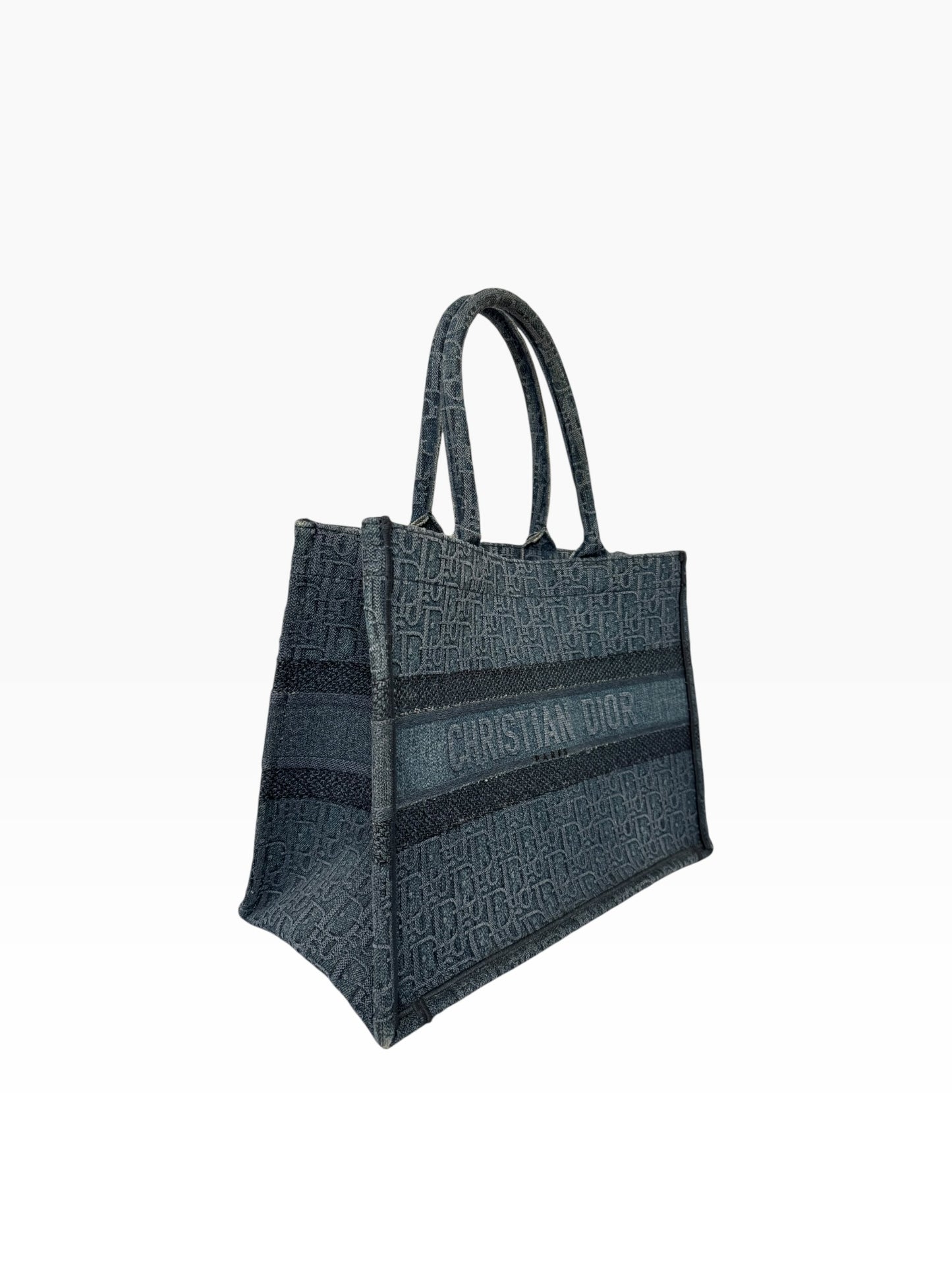 Christian Dior Denim Book Tote Medium