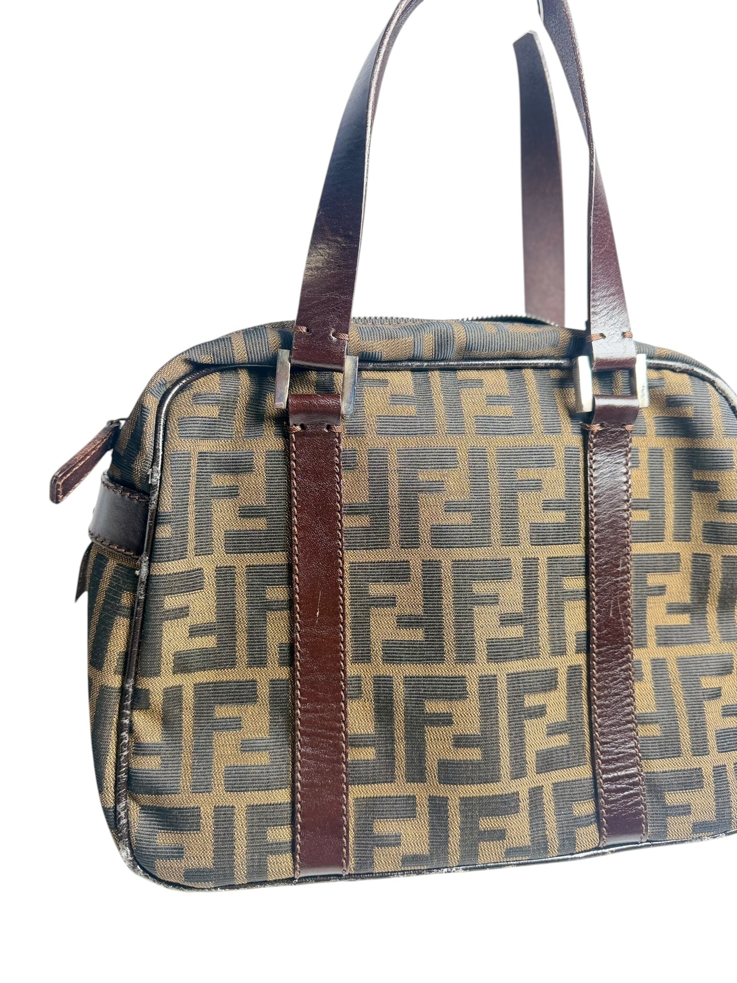 Fendi Zucca Canvas Boston Bag T8359