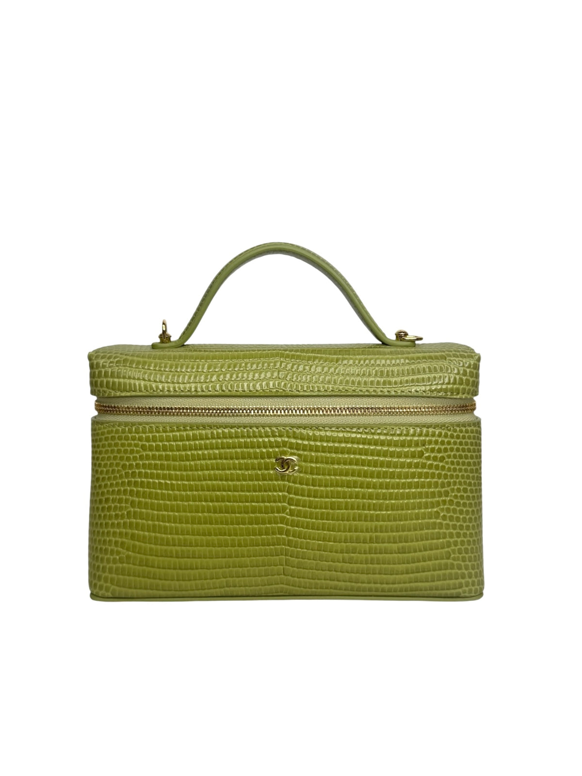 Chanel Green Lizard Slim Vanity T9257