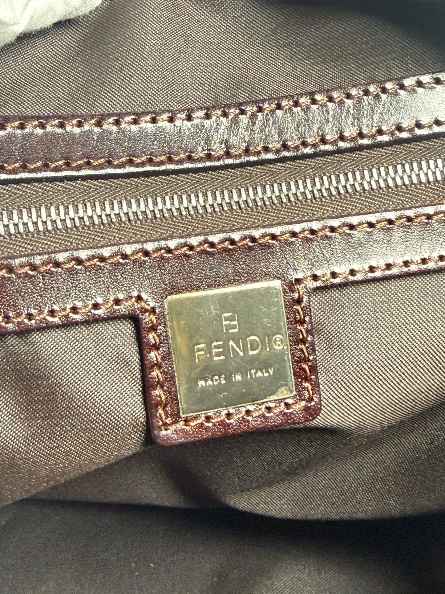 Fendi Zucca Canvas Boston Bag T8359