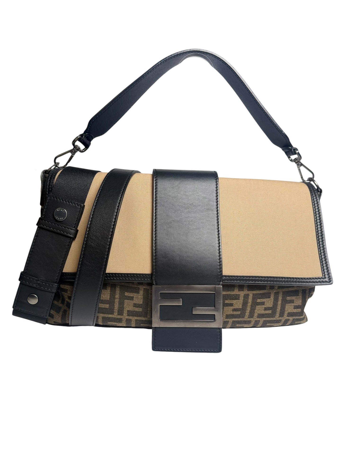 Fendi Baguette Convertible Belt Bag Zucca Canvas T8137