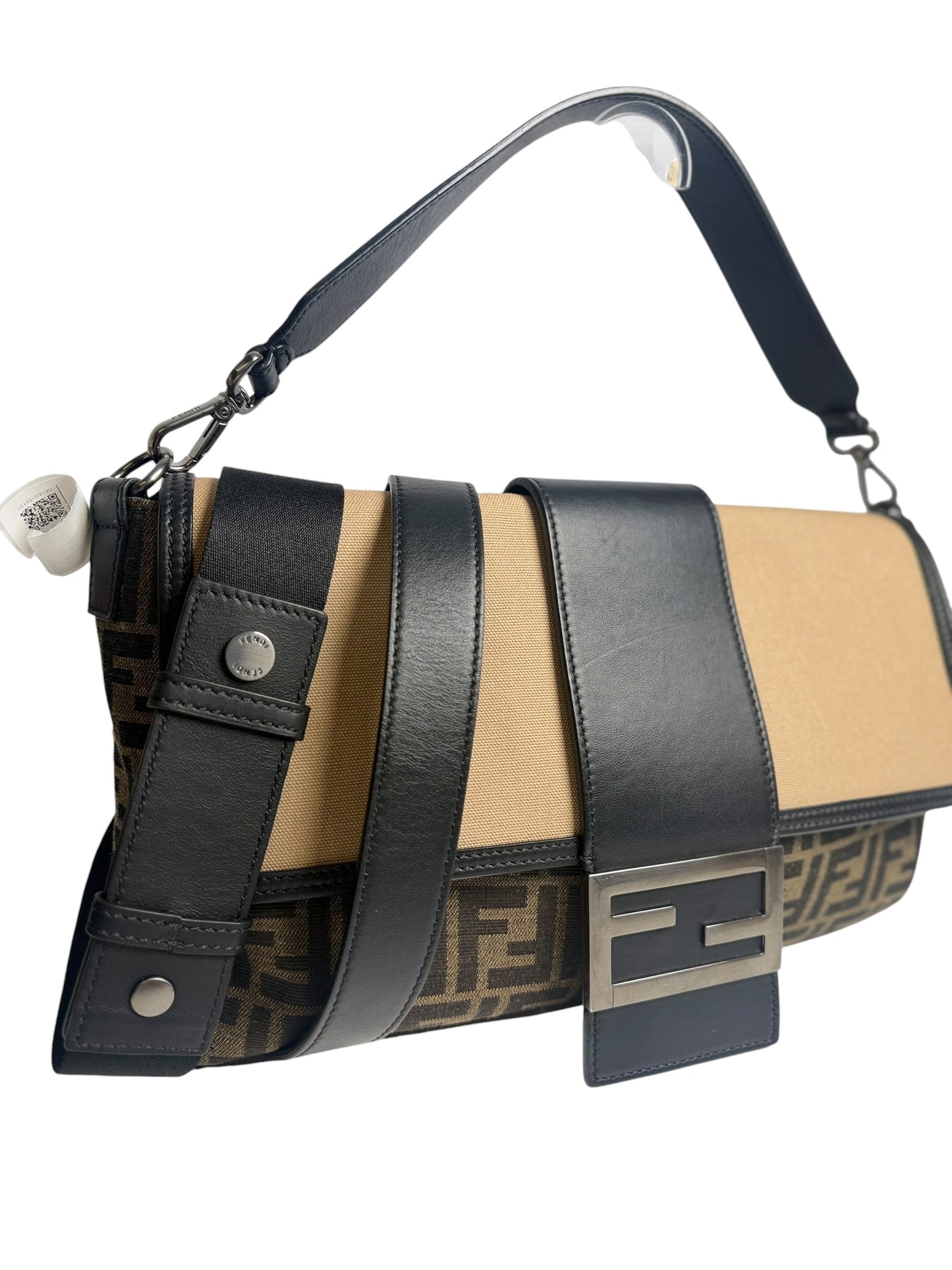 Fendi Baguette Convertible Belt Bag Zucca Canvas T8137