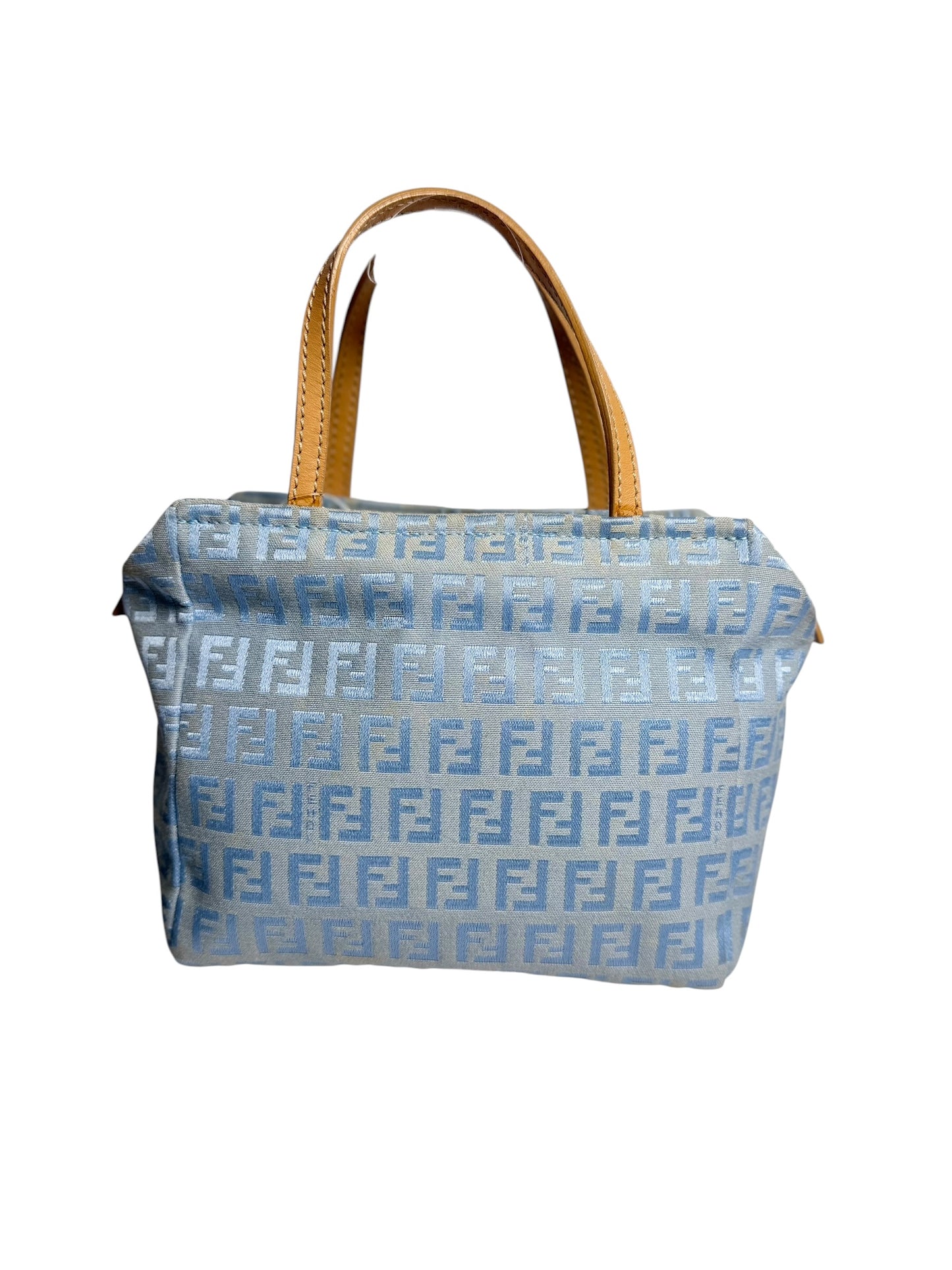Fendi Zucchino Canvas Mini Tote Blue T8573