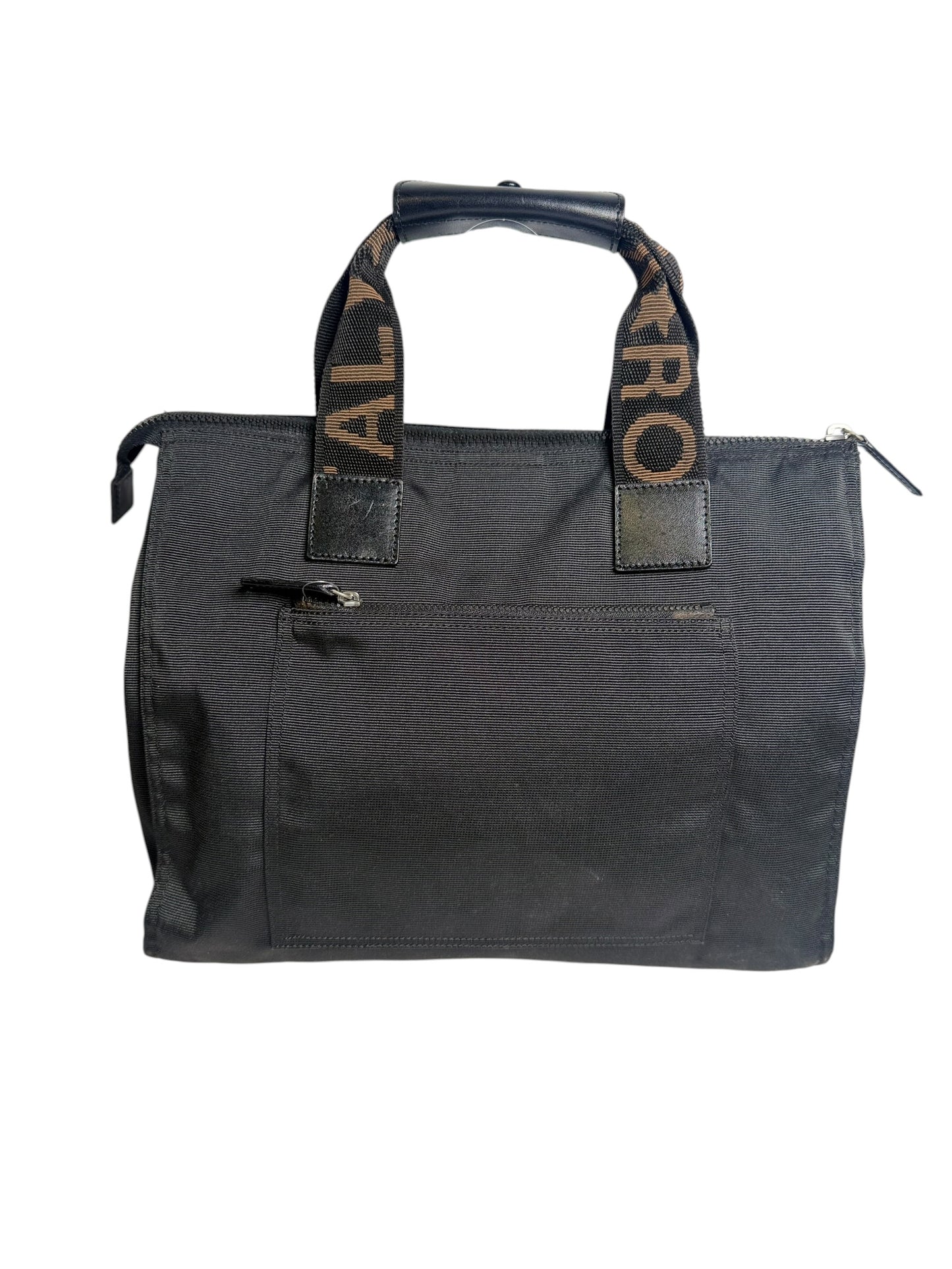 Fendi Black Logo Nylon Tote Bag T7352