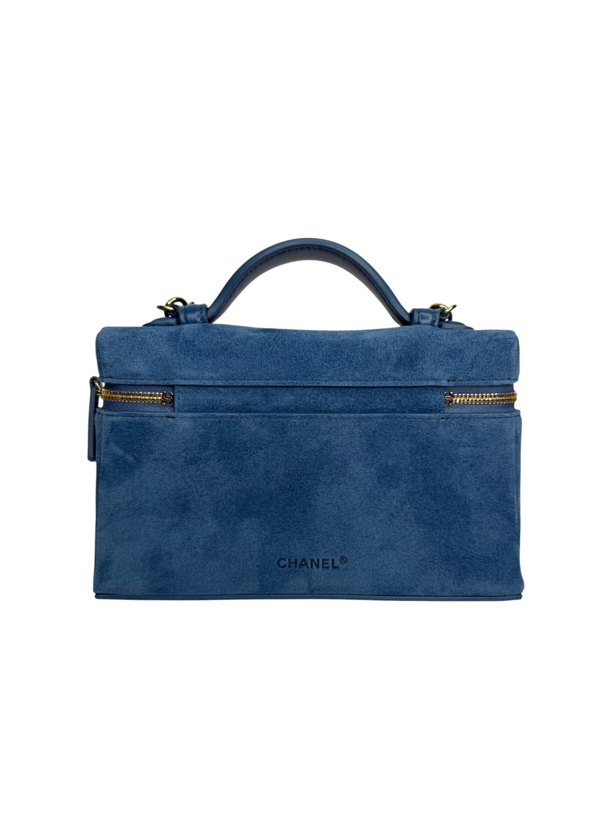 Chanel Blue Suede Slim Vanity T9269