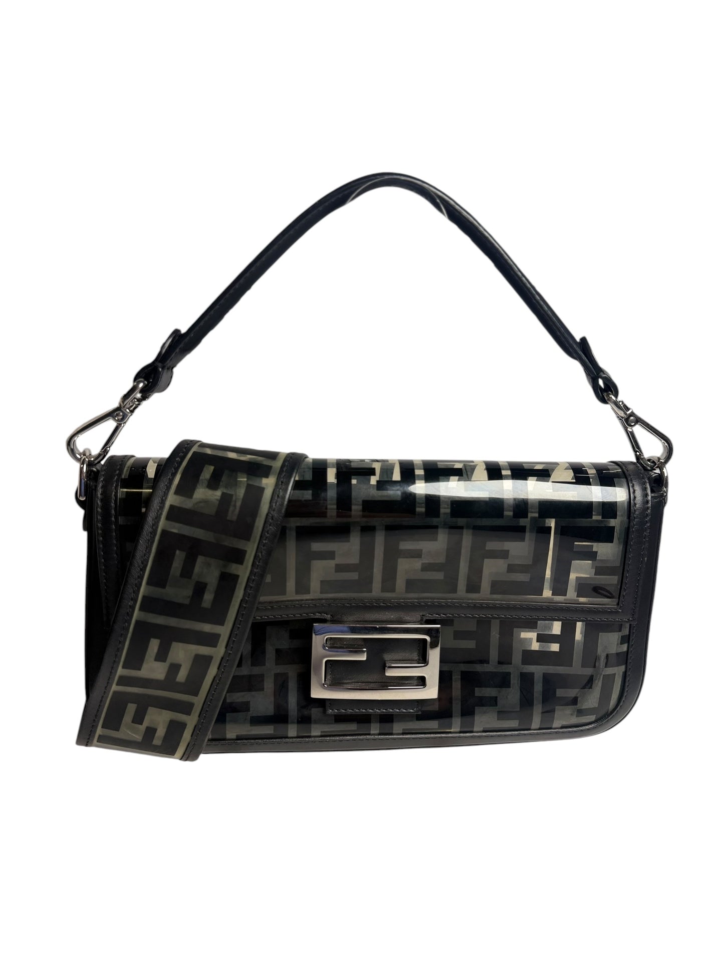 Fendi Zucca Medium Baguette bag Transparent PVC T8140
