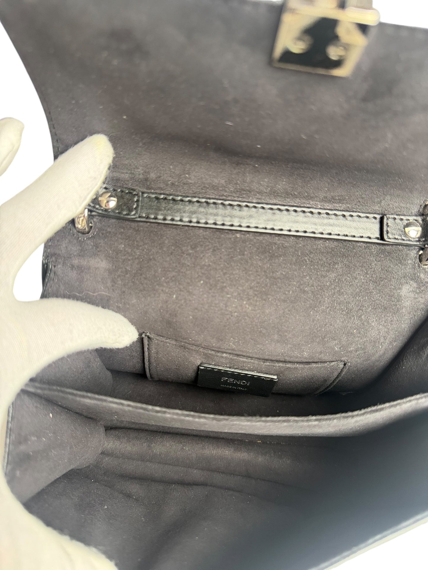 Fendi Small Kan I Leather Shoulder Bag T7428