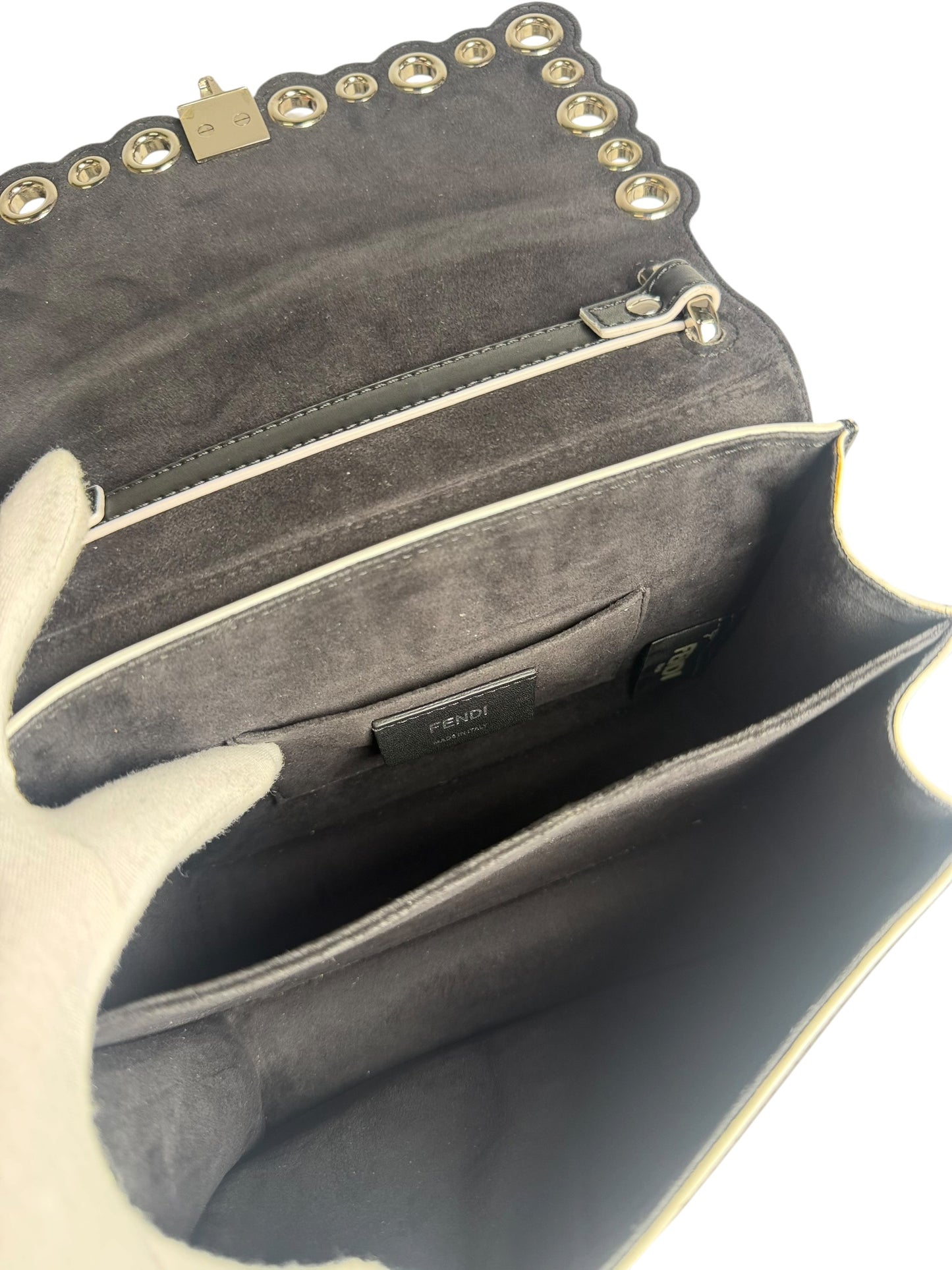 Fendi Brown Python Mini I Kan Grommet Shoulder Bag T8100