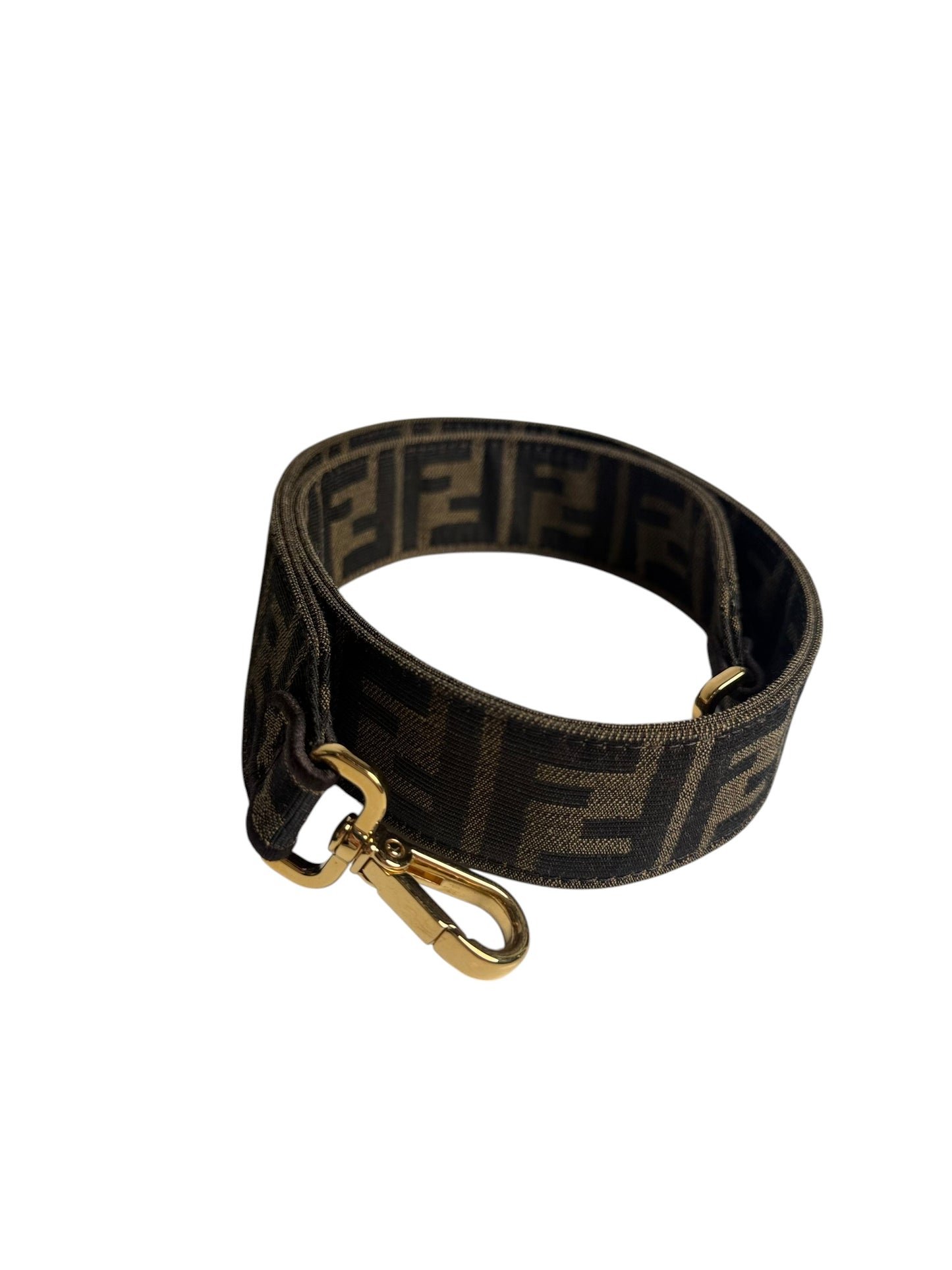 Fendi Brown FF Jacquard Fabric Multipocket Baguette T8148