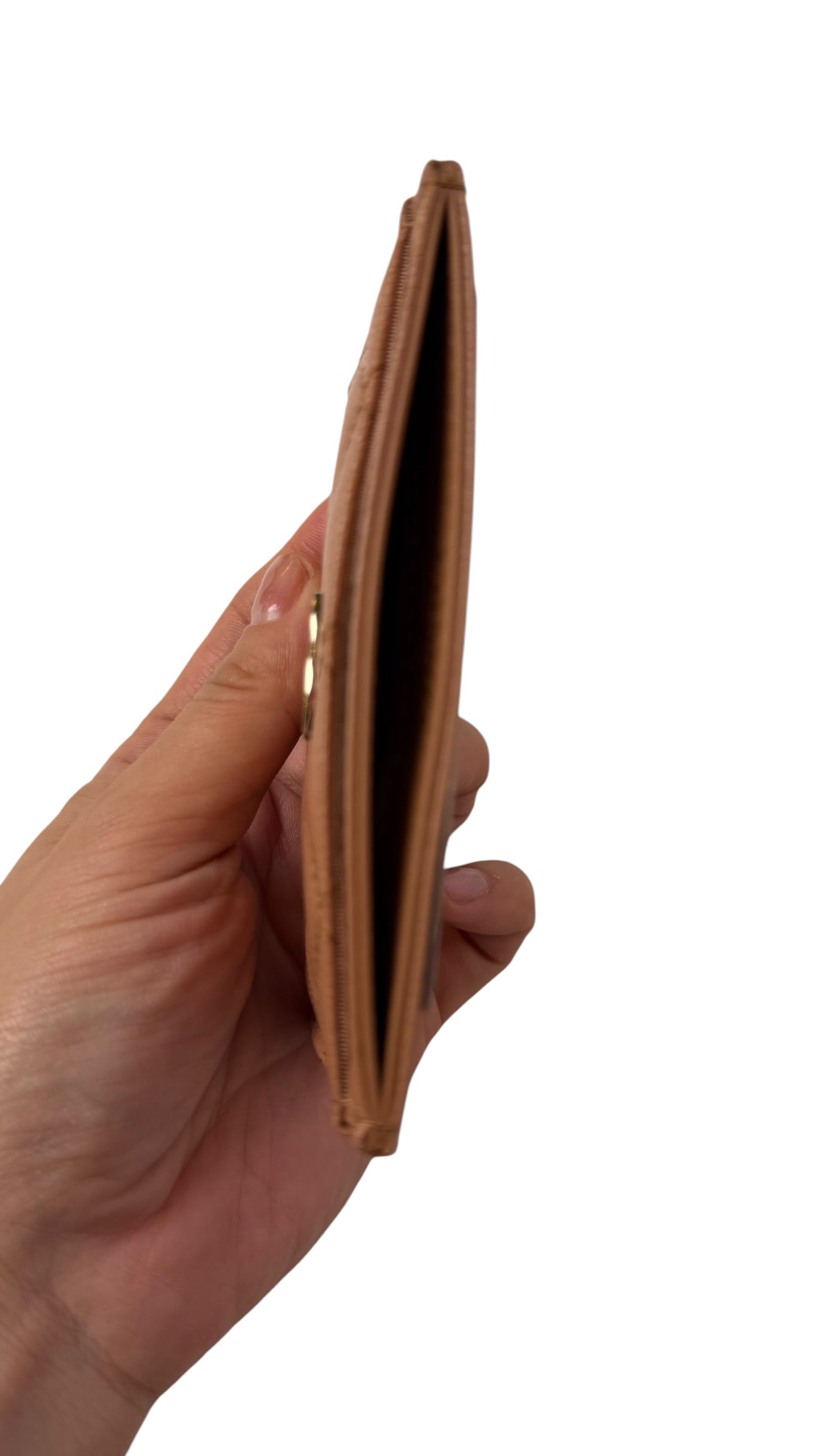Chanel Caramel Caviar Card Holder T7892