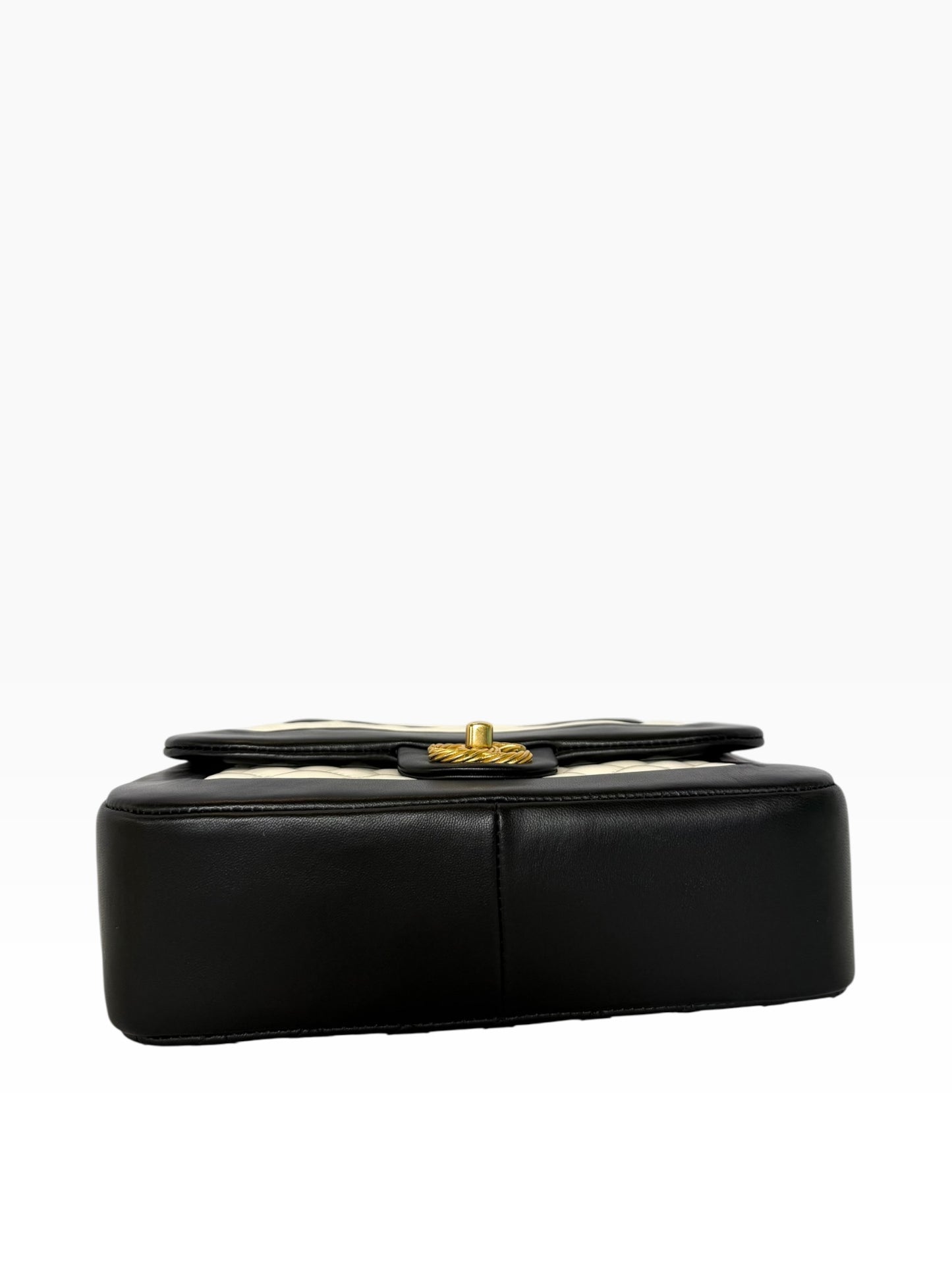 Chanel Black/White Small Classic Flap GHW