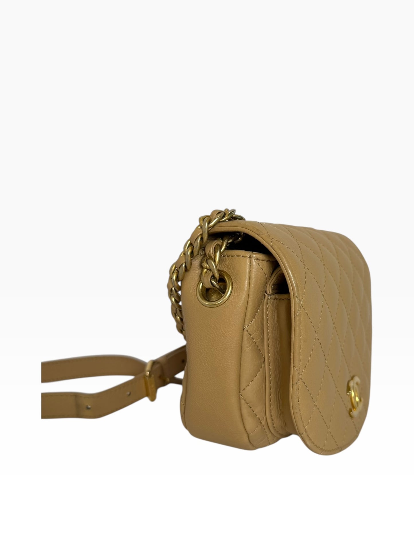 Chanel Nude Buckle Crossbody