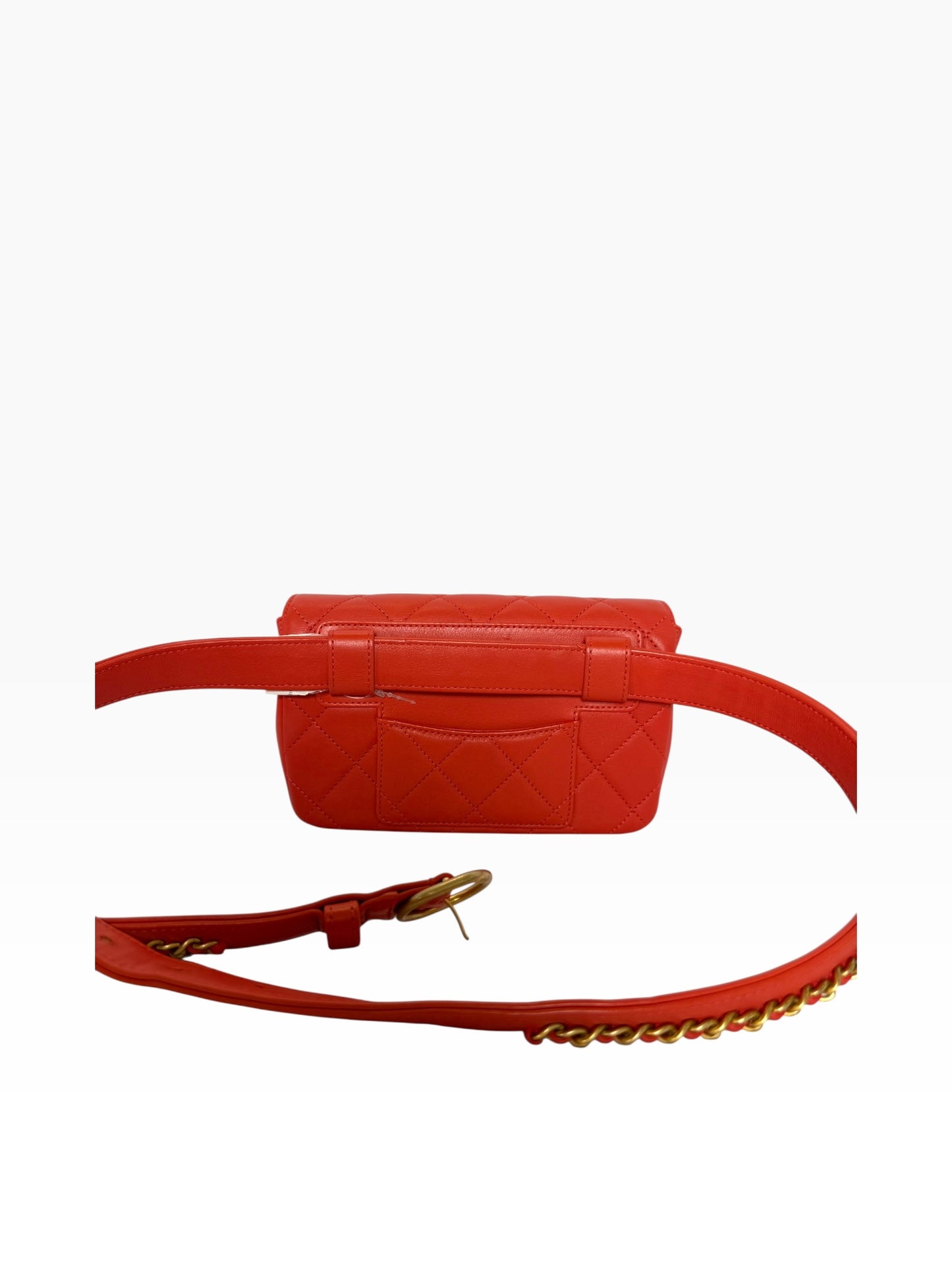 Chanel Belt Bag Red Chain Around