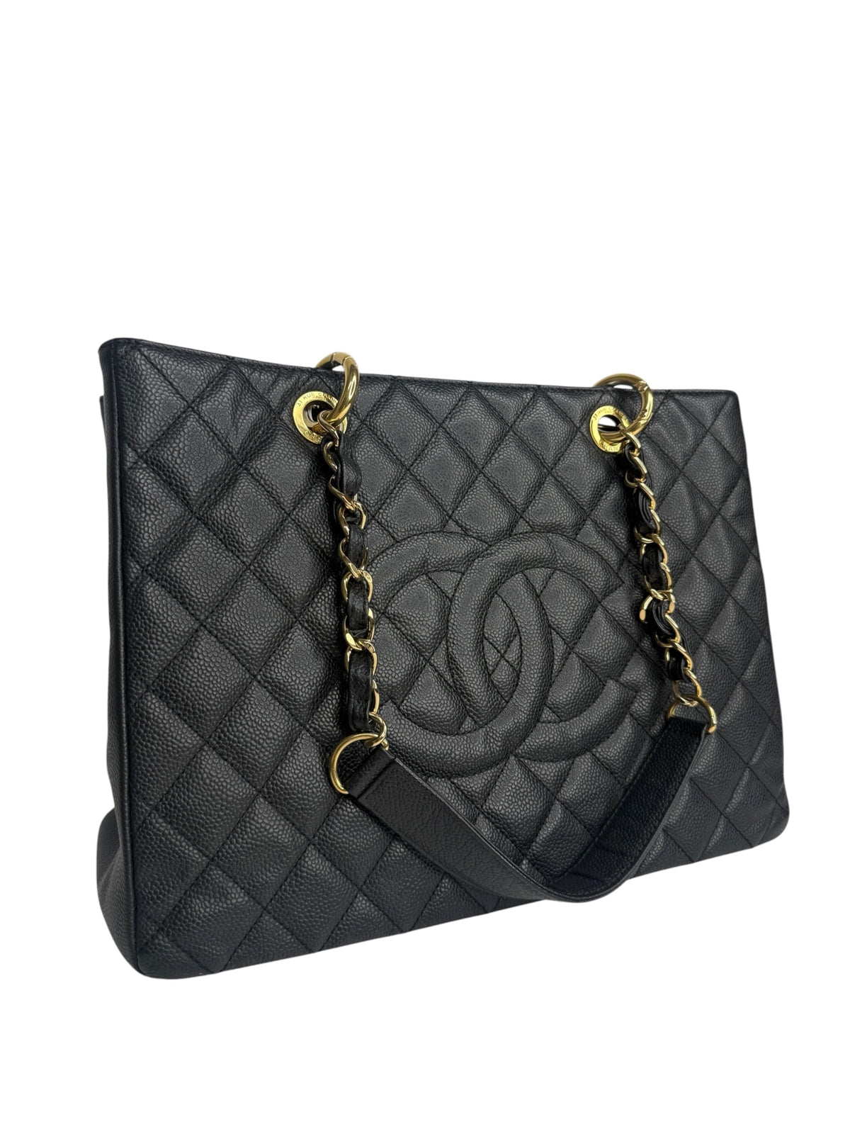 Chanel Black Caviar Grand Shopping Tote GHW T9307