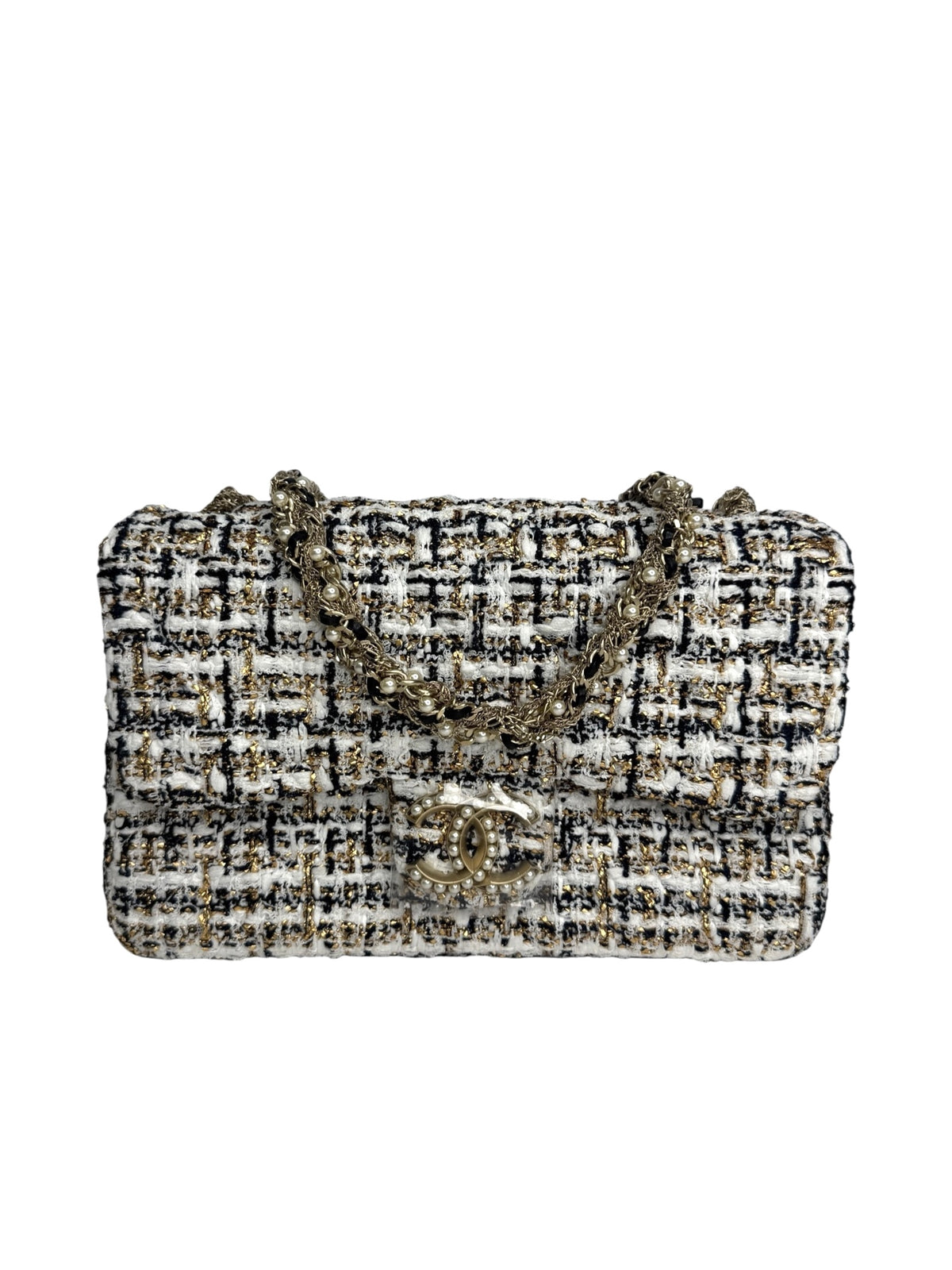 Chanel Tweed and Pearl Westminster Flap T9311