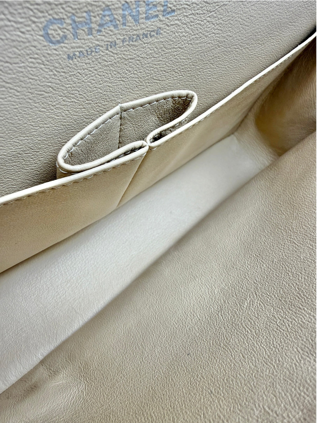 Chanel Beige Caviar Medium Double Flap SHW T9310