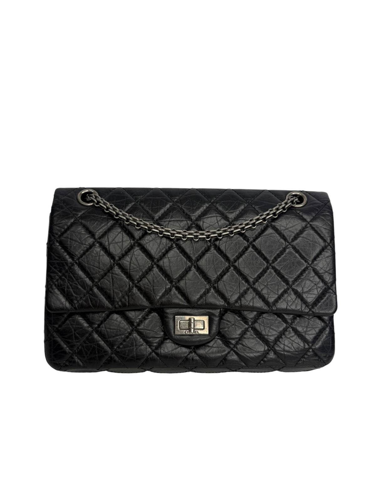 Chanel Black Calfskin Reissue 255 T9268
