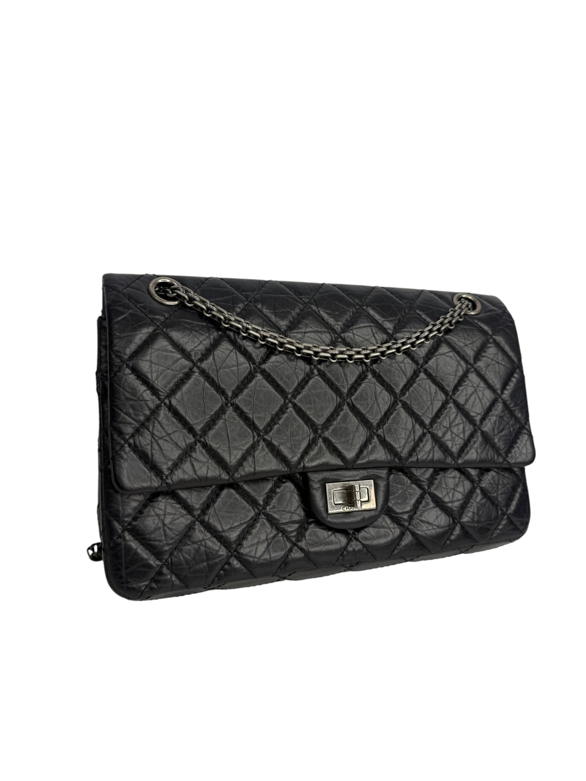 Chanel Black Calfskin Reissue 255 T9268
