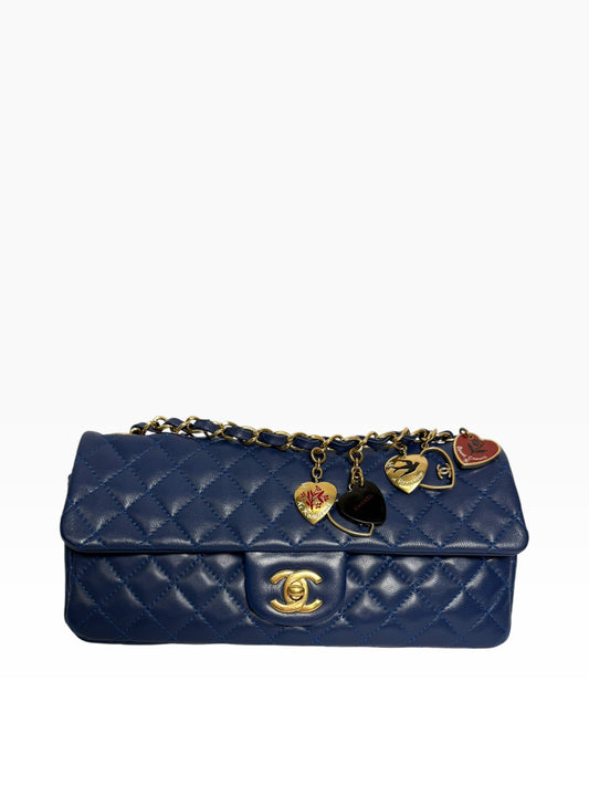 Chanel Royal Blue East/West Valentine GHW