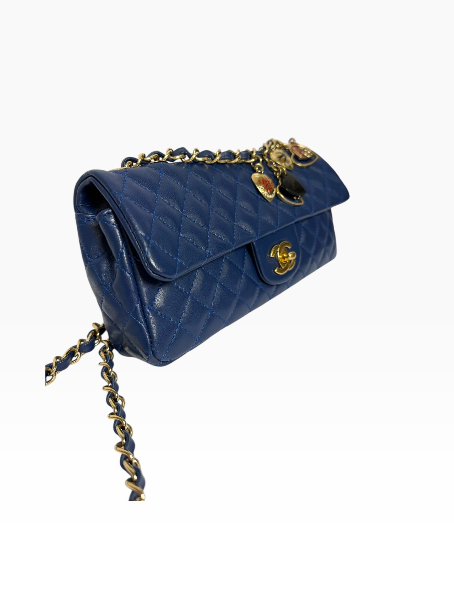 Chanel Royal Blue East/West Valentine GHW