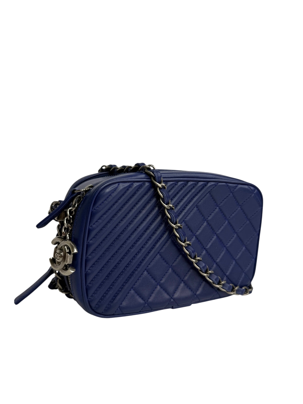 Chanel Coco Boy Camera Bag Blue T9270