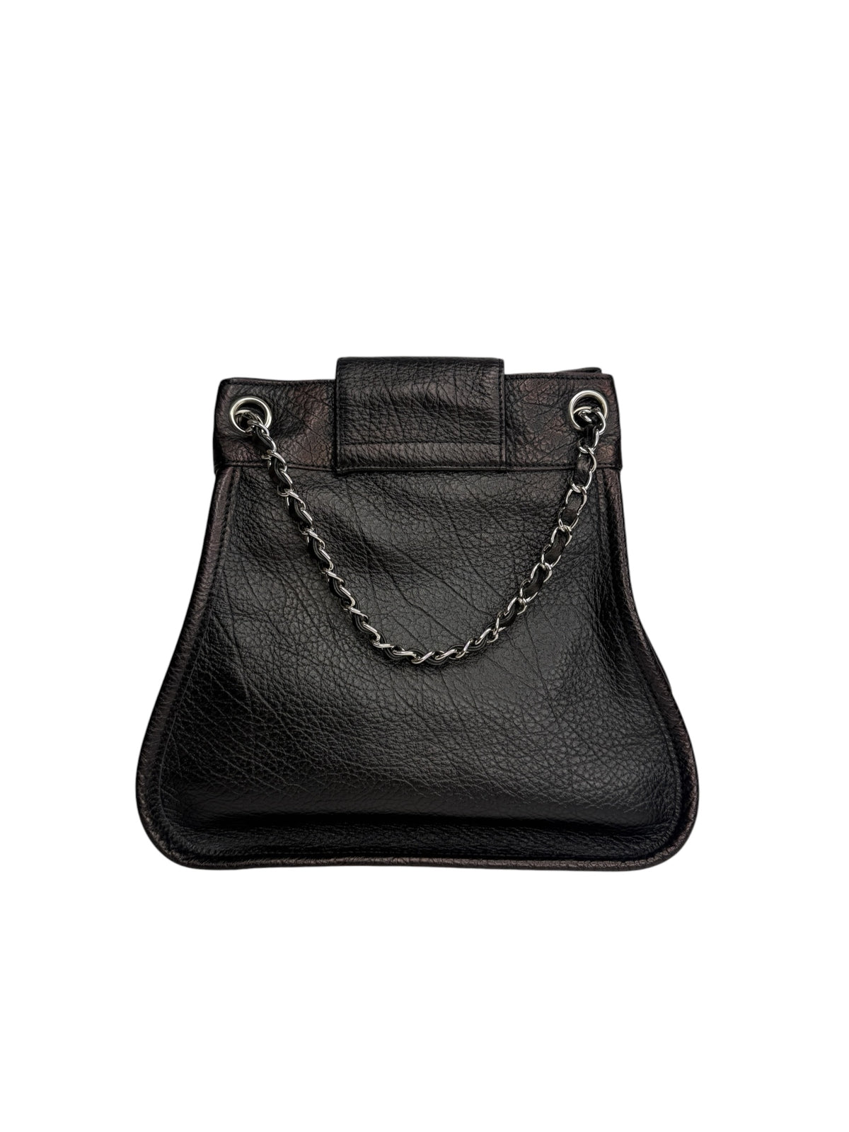 Chanel Mademoiselle Reissue Chain Shoulder Bag Black T9280