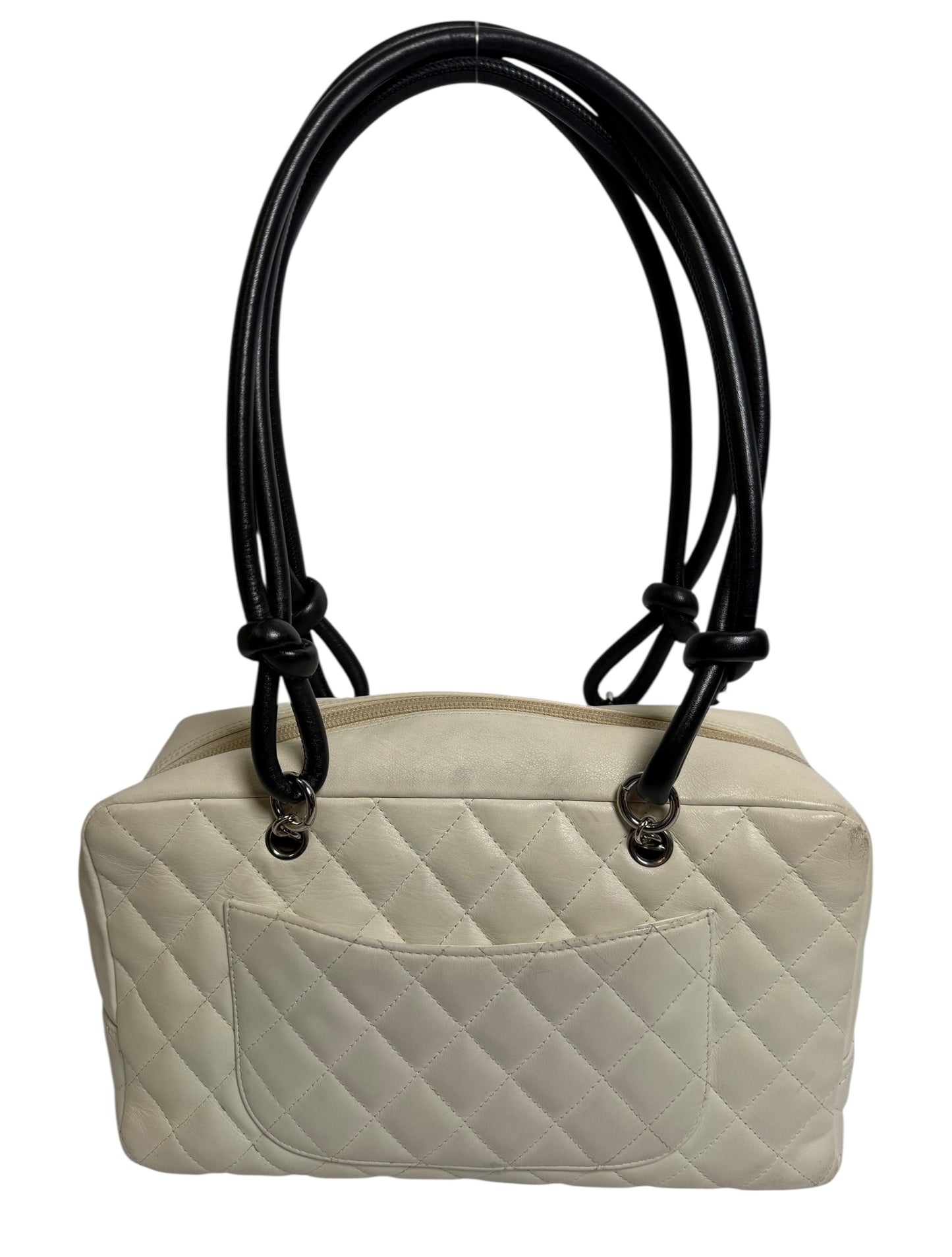 Chanel bowling python cambon white