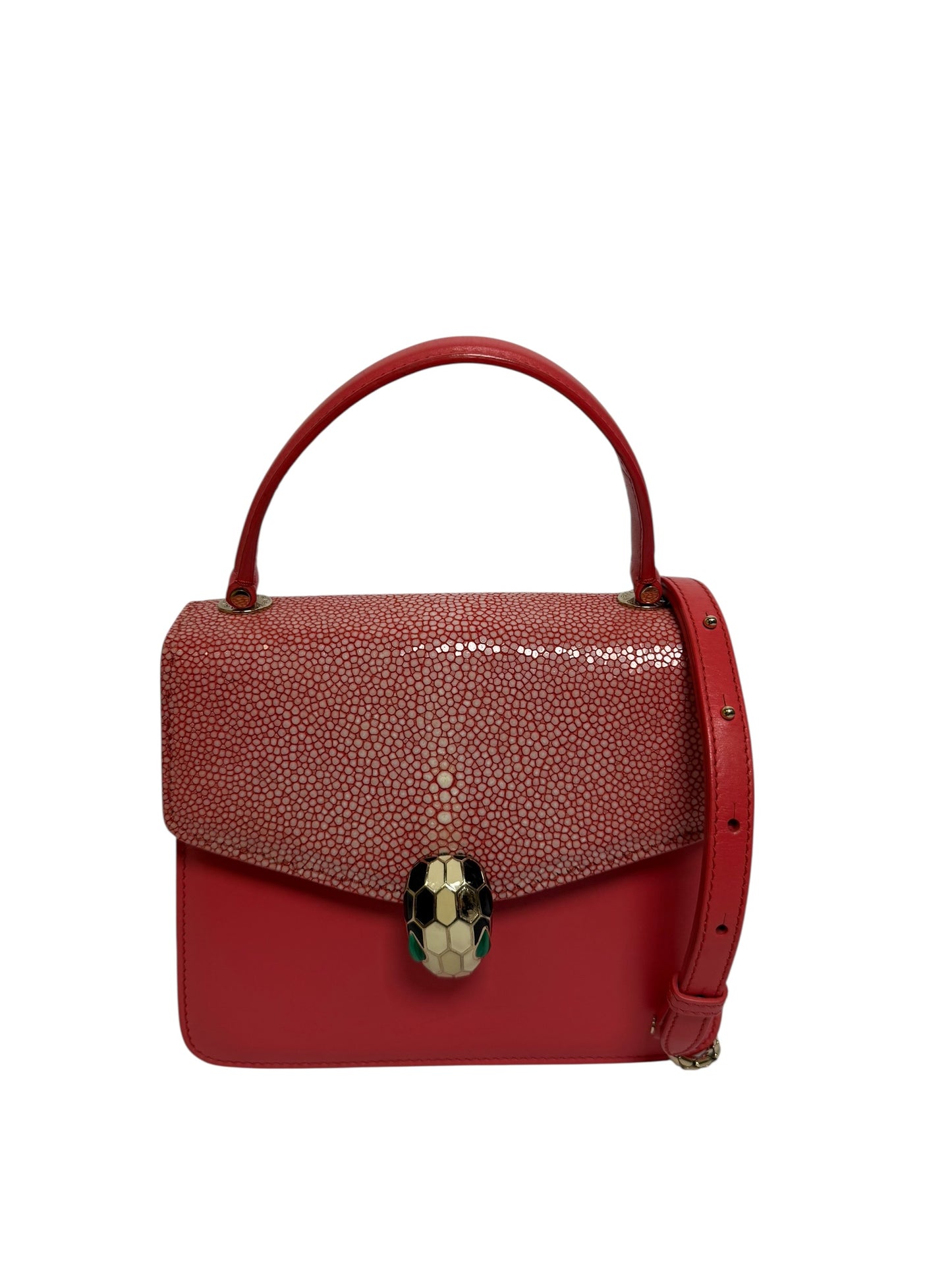 Bvlgari Pink Stingray Top Handle Small