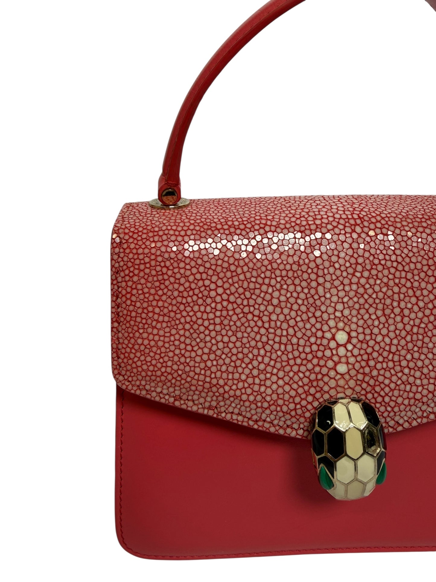 Bvlgari Pink Stingray Top Handle Small