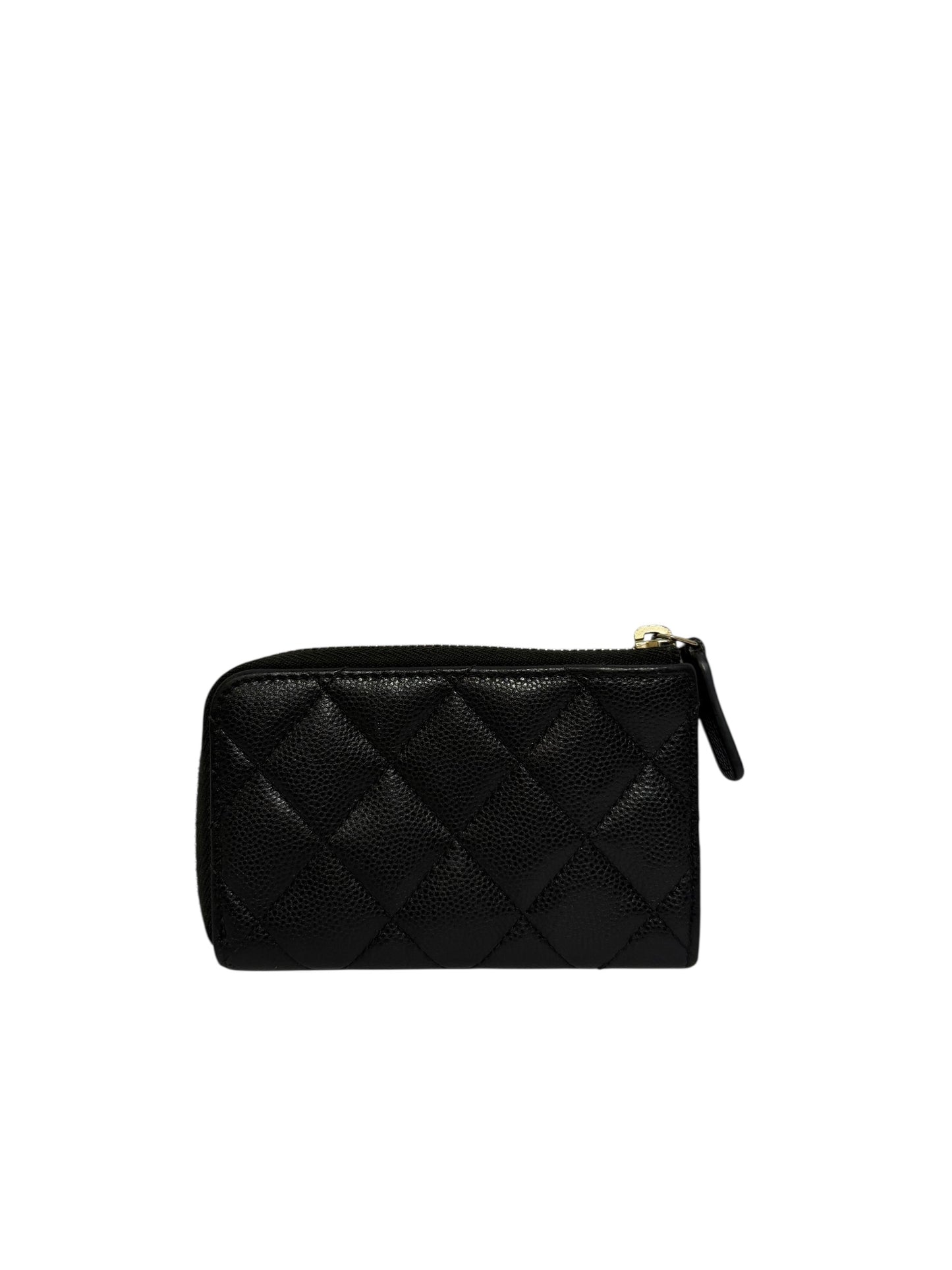 Chanel matelasse coin case black