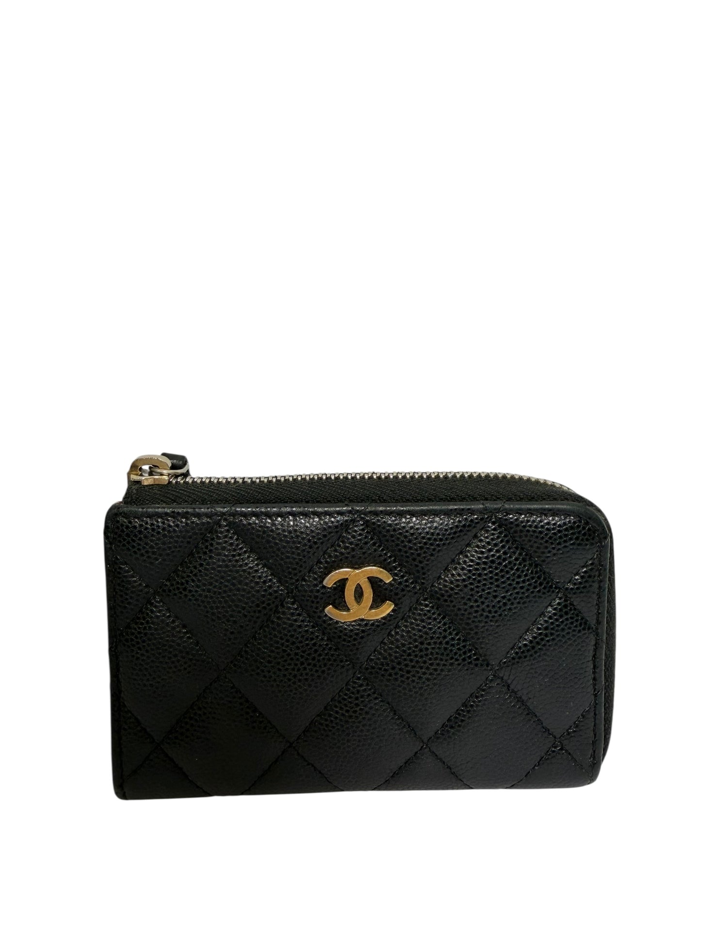 Chanel matelasse coin case black