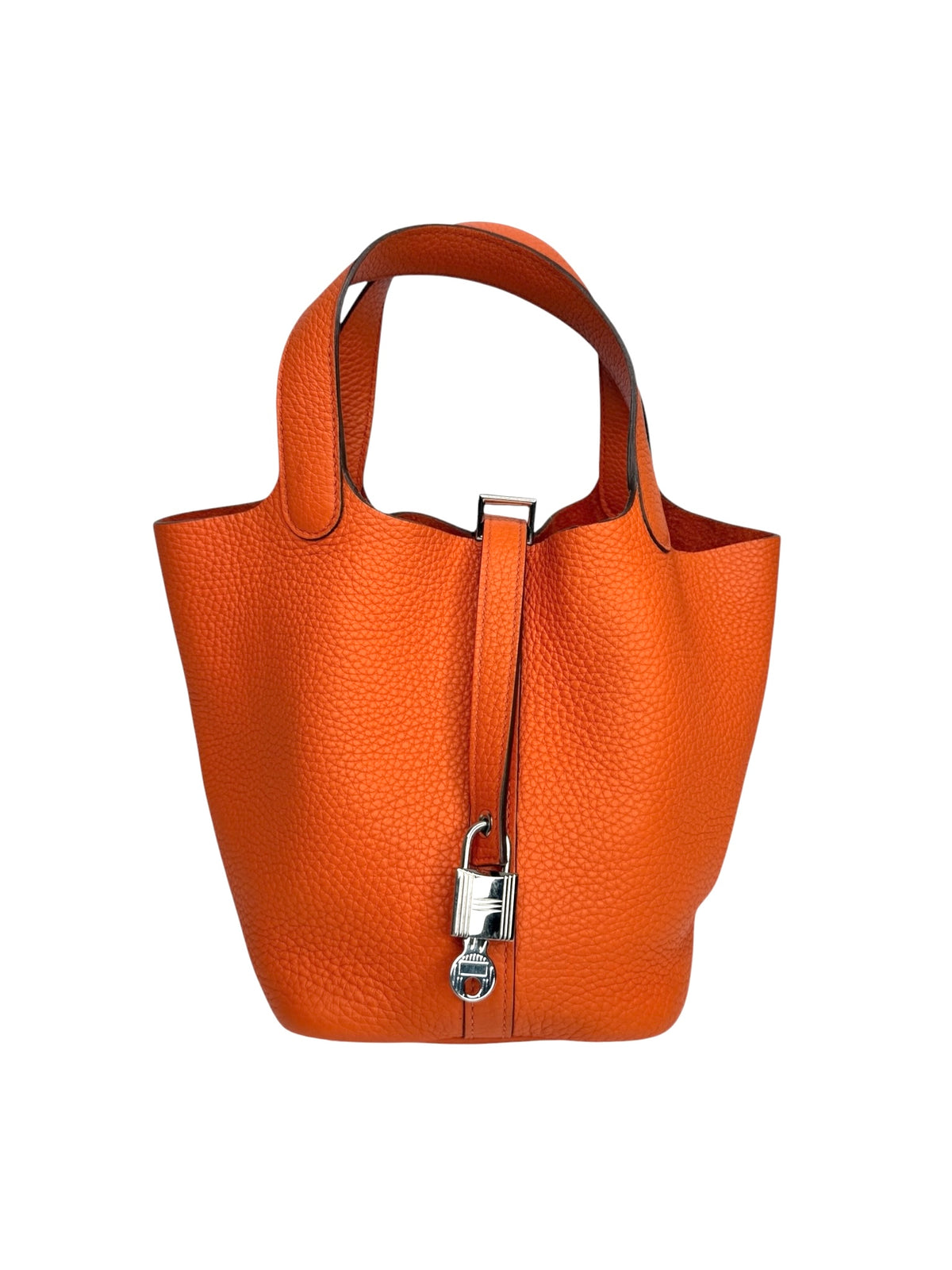Hermes Picotin 18 Orange Clemence Palladium Hardware T9234