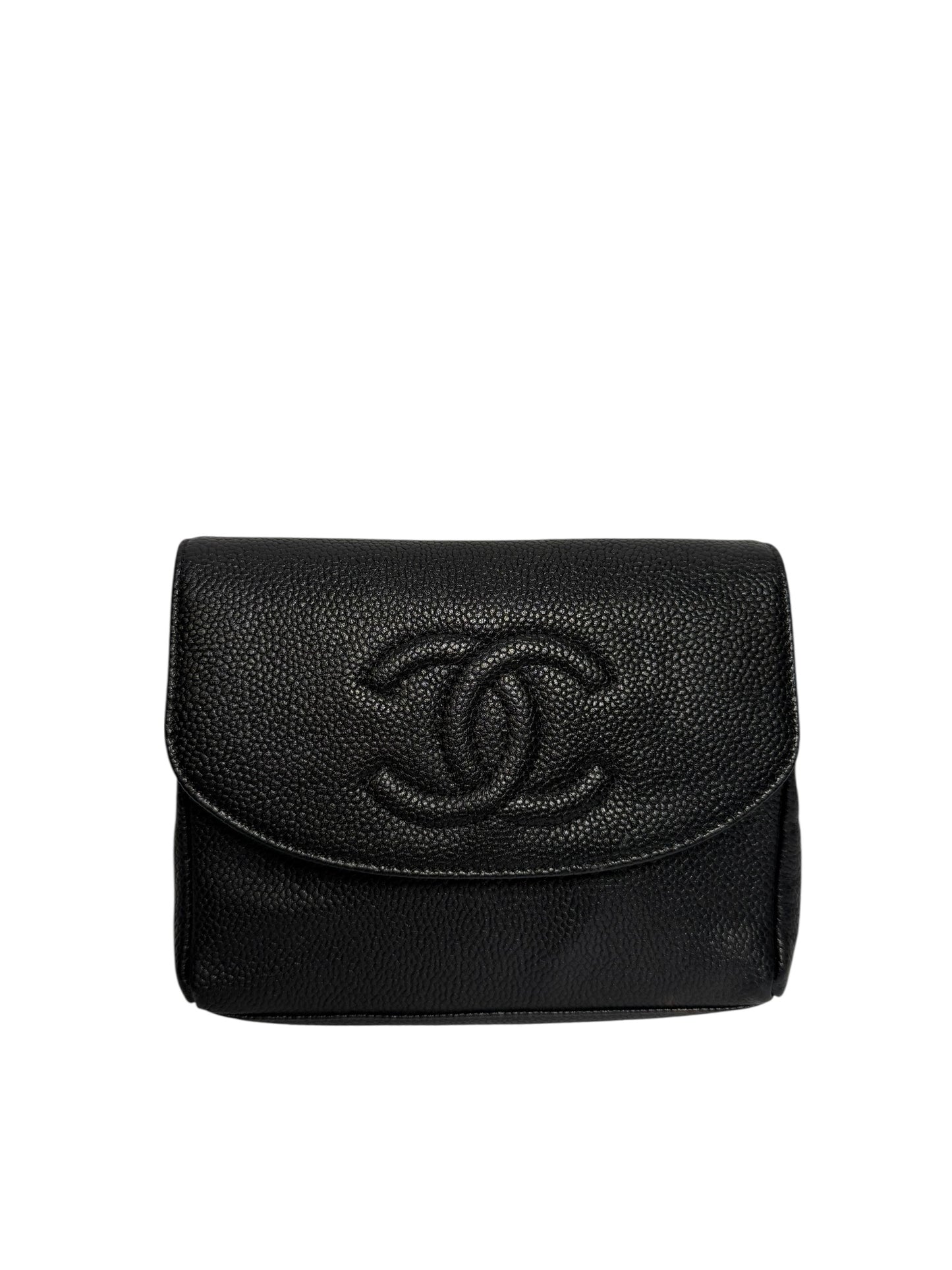 Chanel coin pouch caviar black