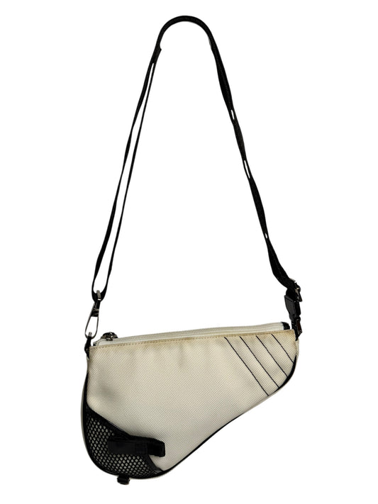 Dior saddle black and white mesh