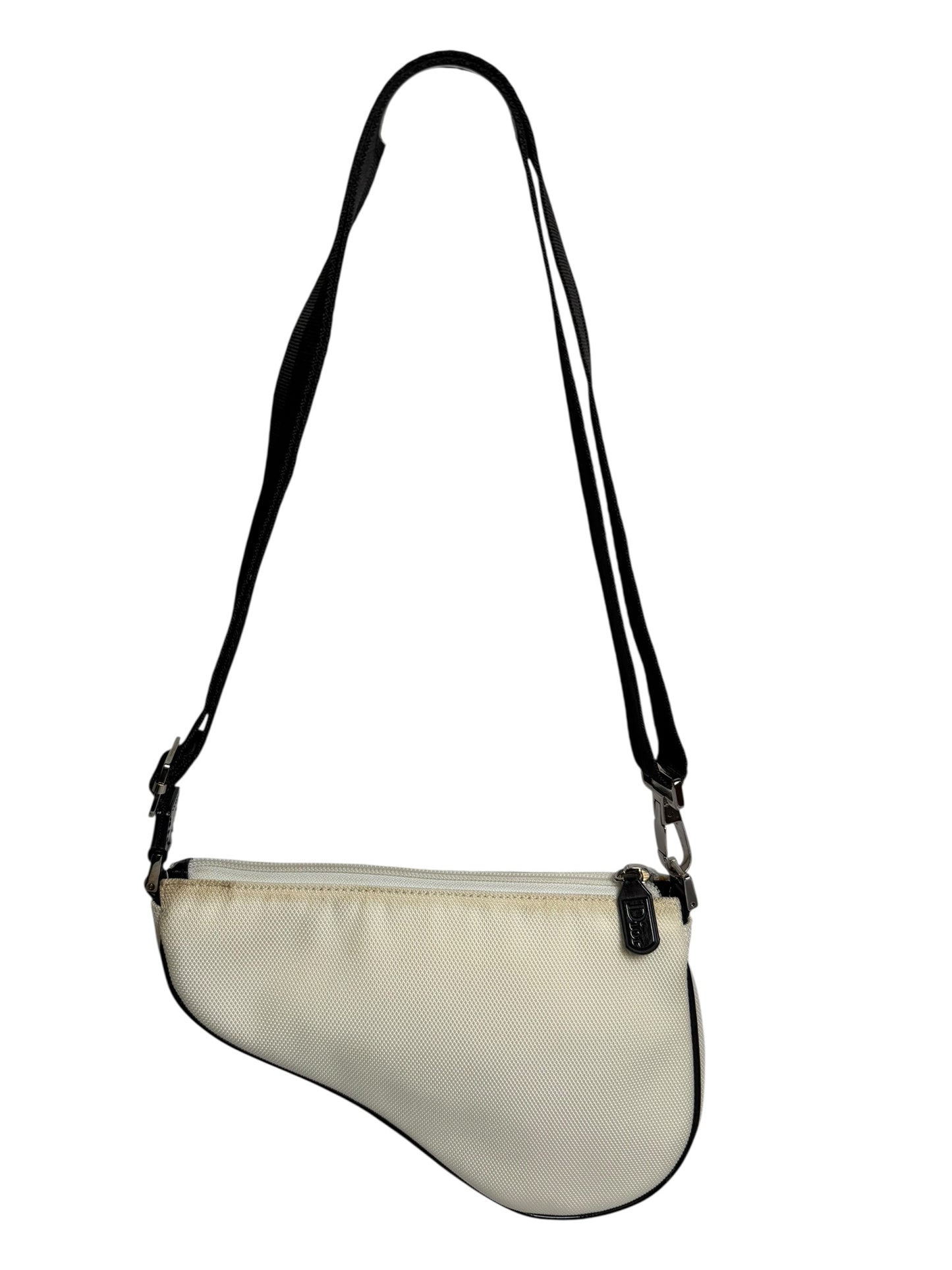 Dior saddle black and white mesh
