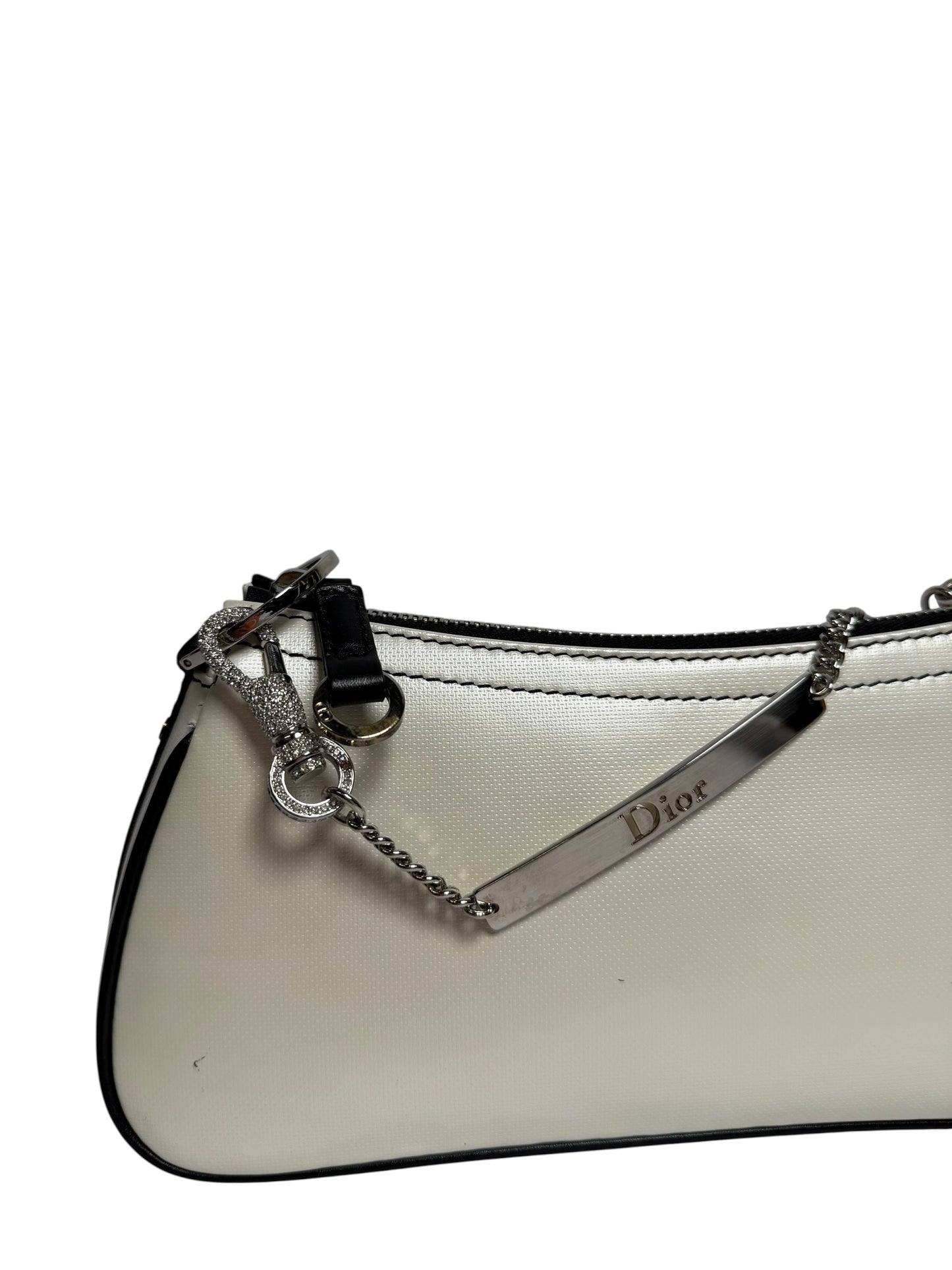 Dior white black crystal detail john galliano