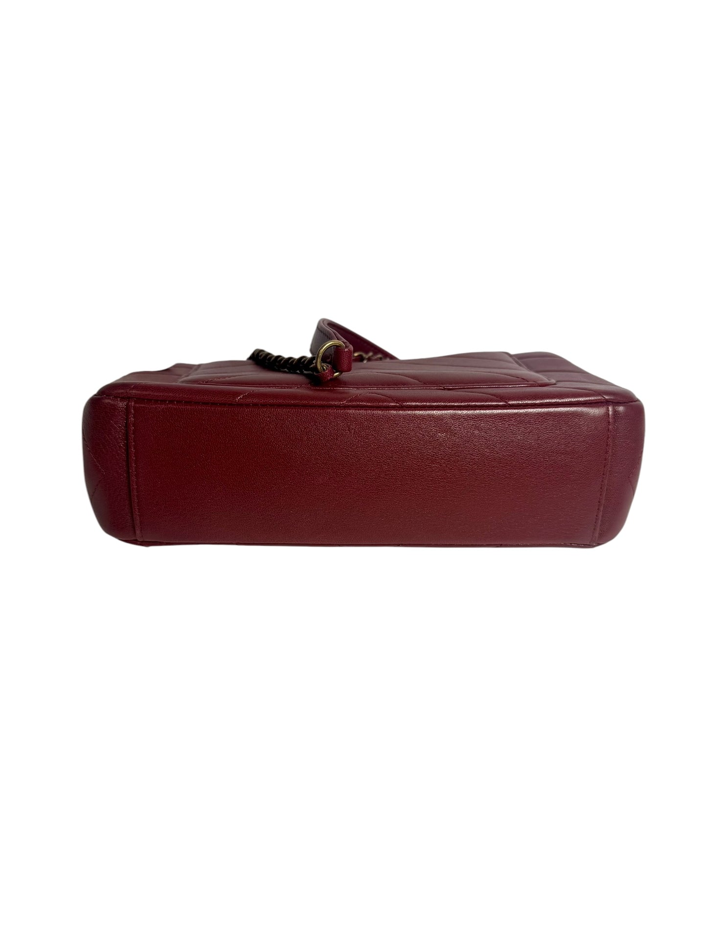 Chanel Deep Red Envelope Flap AGHW T7971
