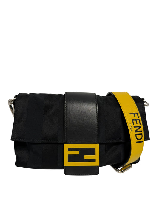 Fendi black and yellow strap