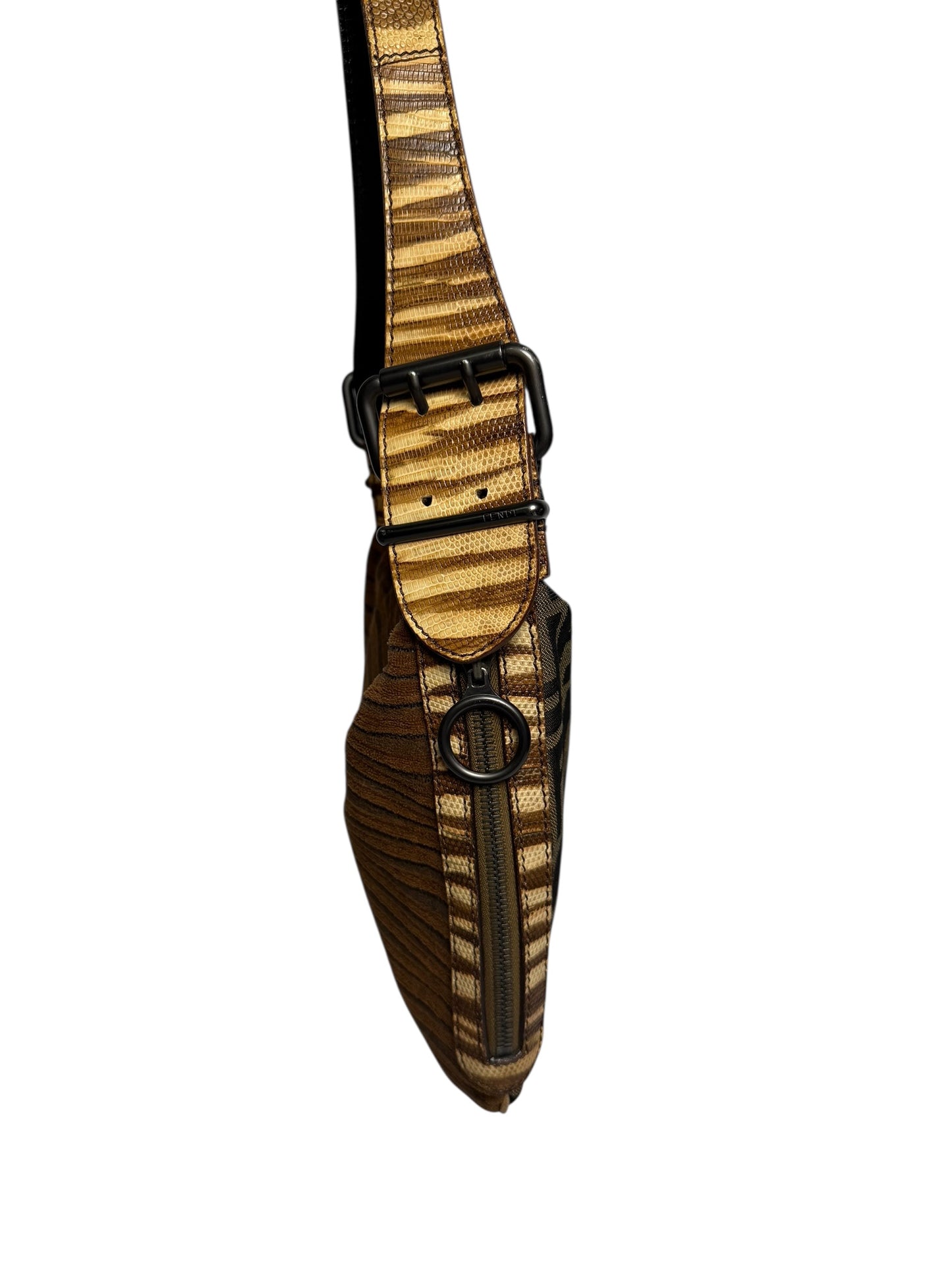 Fendi oyster tiger print lizard
